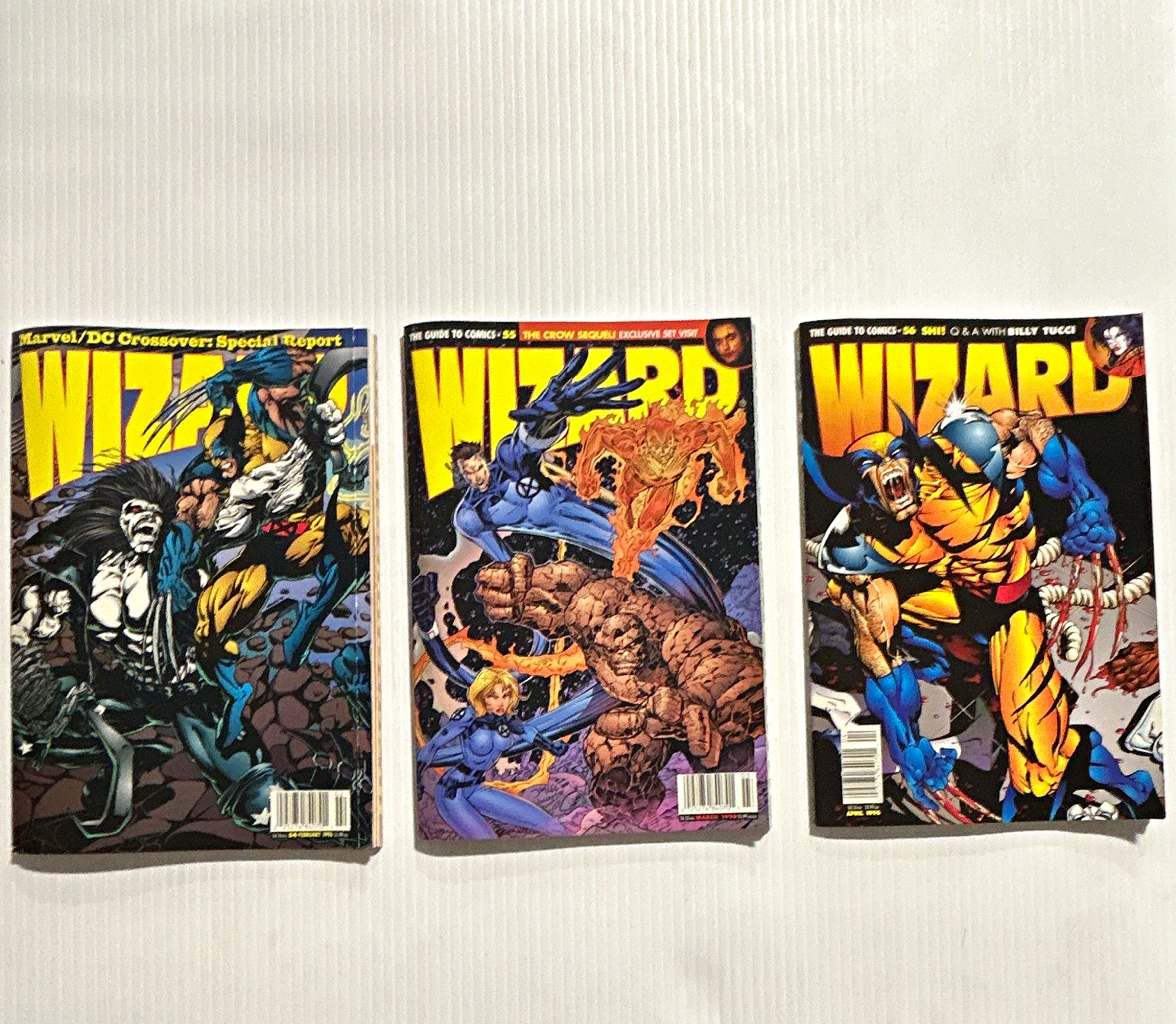 Wizard Magazine Lot of 3 Issues Mixed Lot Modern Age Wolverine The Thing
