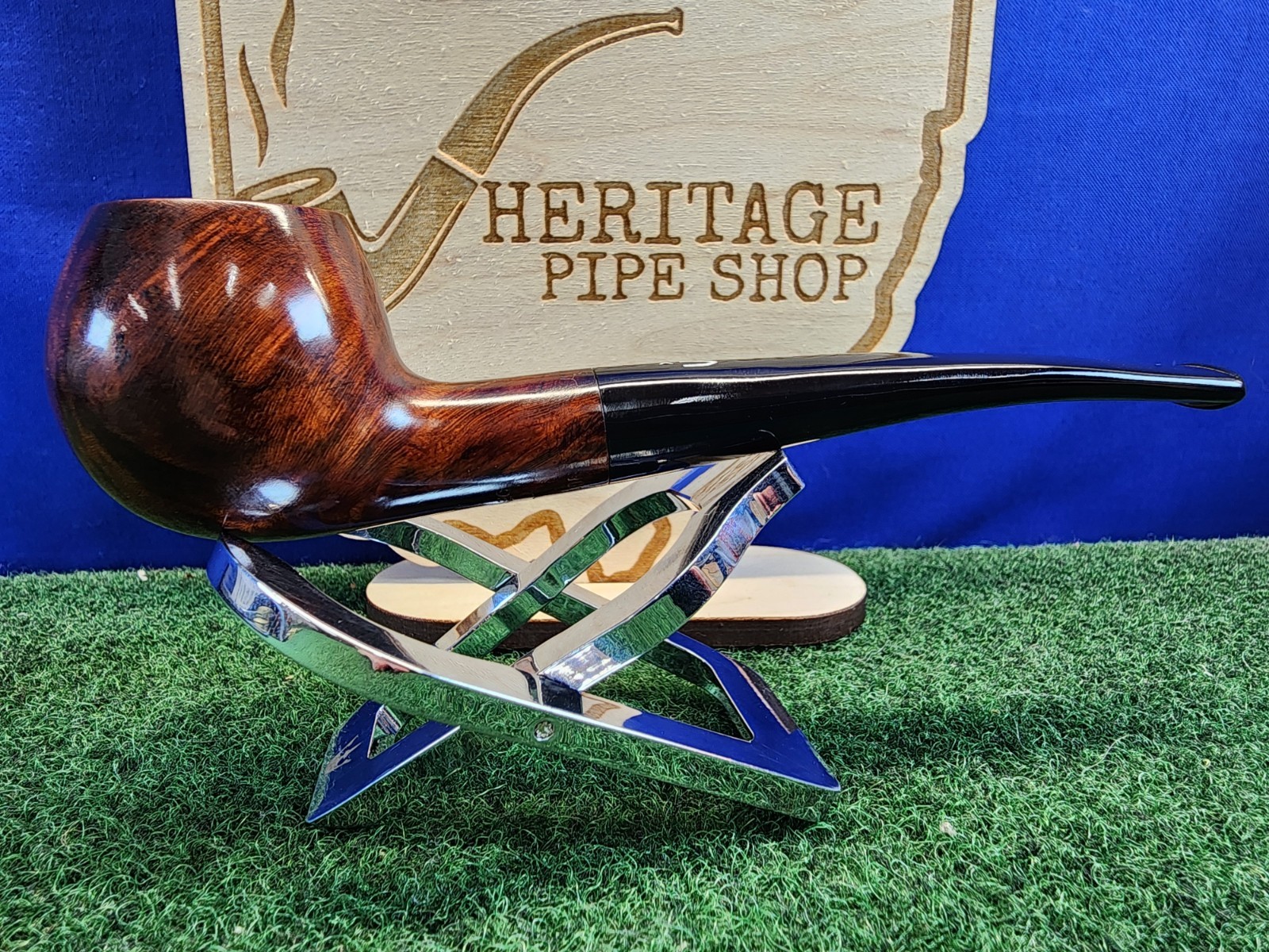 Handmade Worobiec Smooth Finish Straight Prince Unsmoked Briar Pipe, Box, Sock