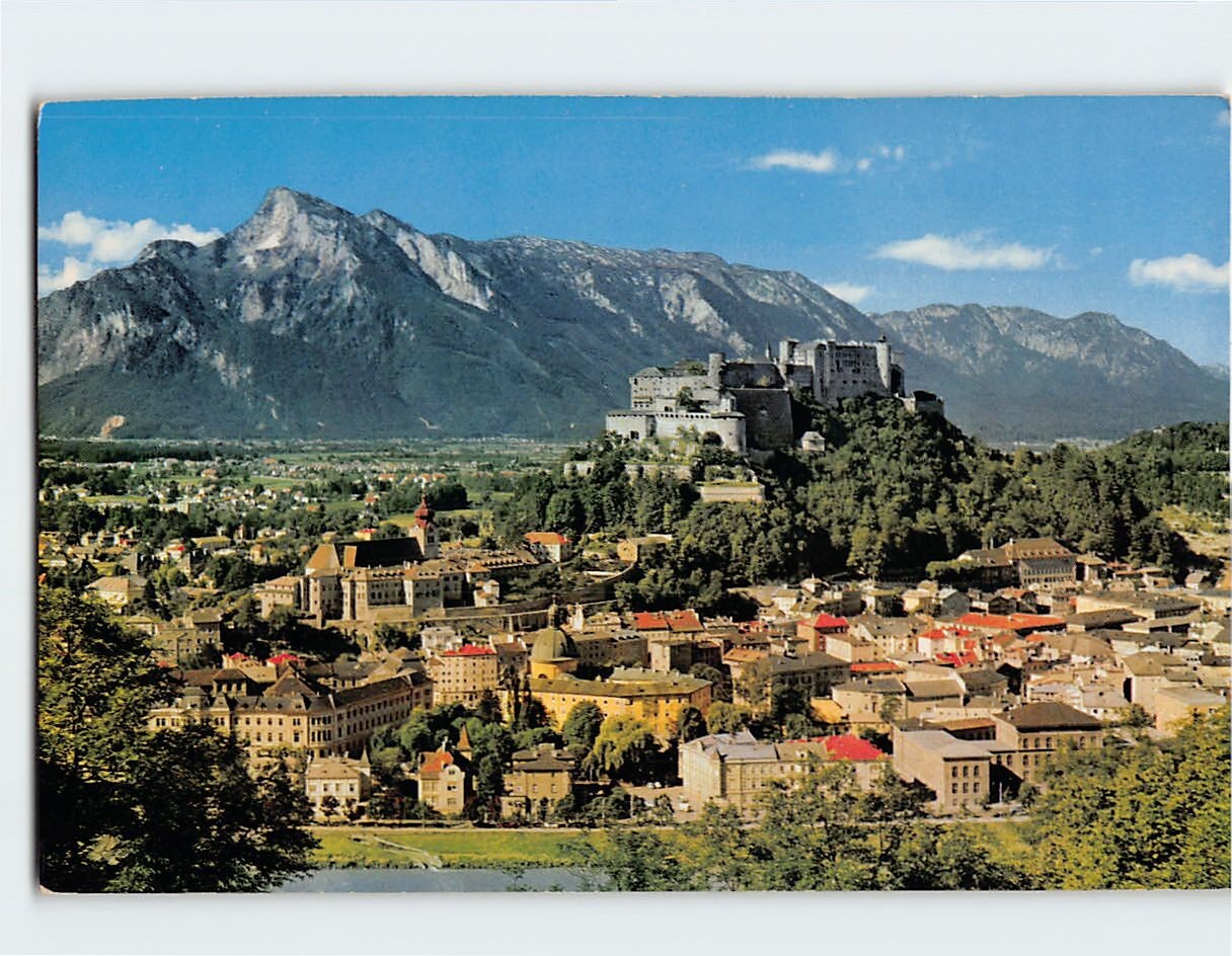 Postcard Fortress Hohensalzburg Salzburg Austria