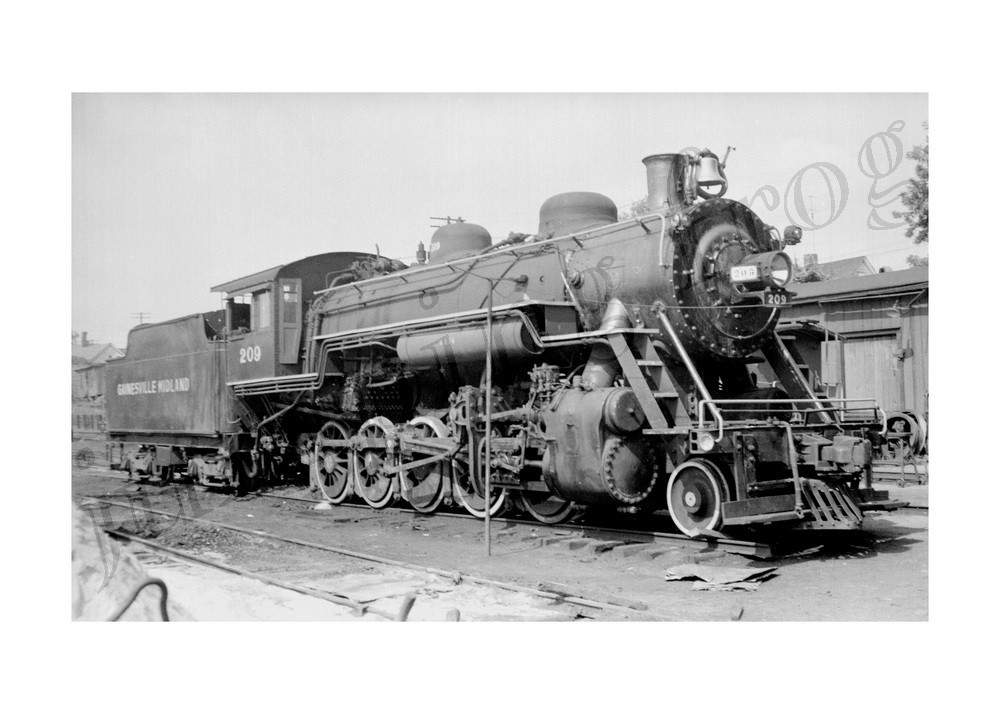 Gainesville Midland 2-10-0 steam locomotive #200 5x7