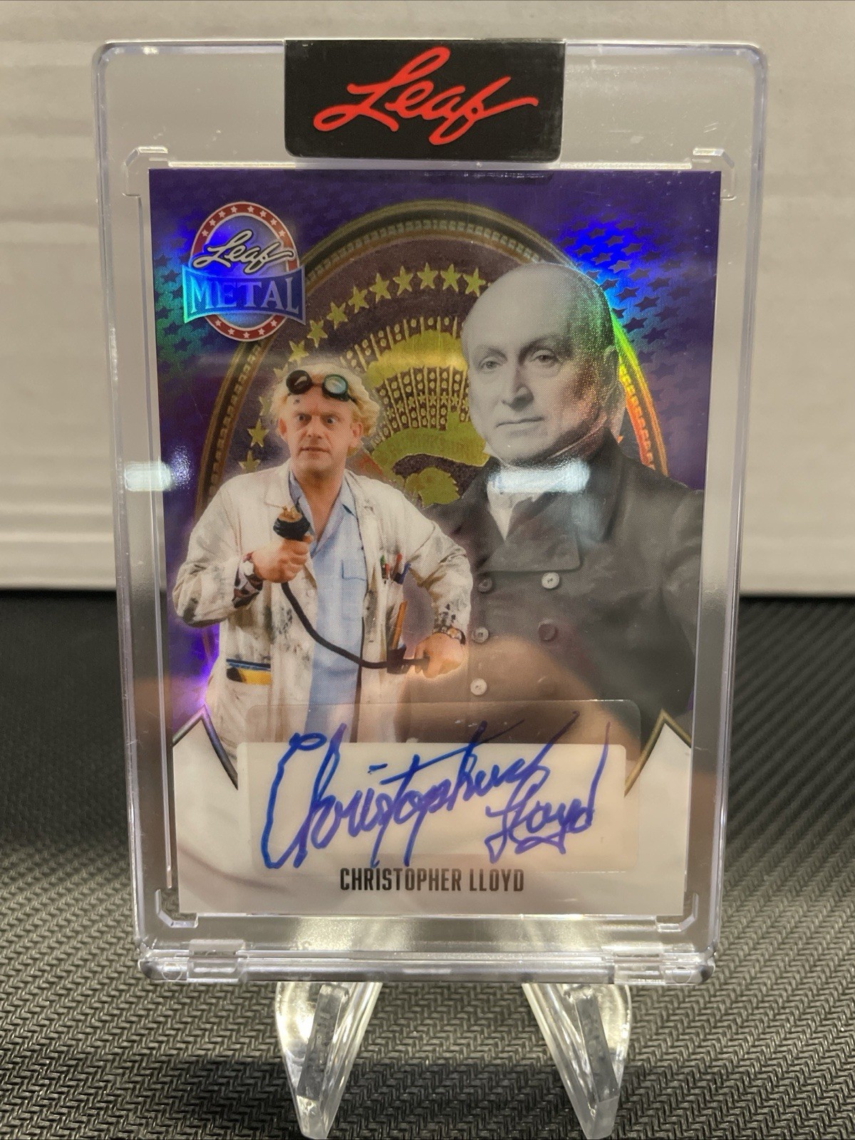 Christopher Lloyd 2026 Leaf Metal Presidents Day Purple 1/1 Auto