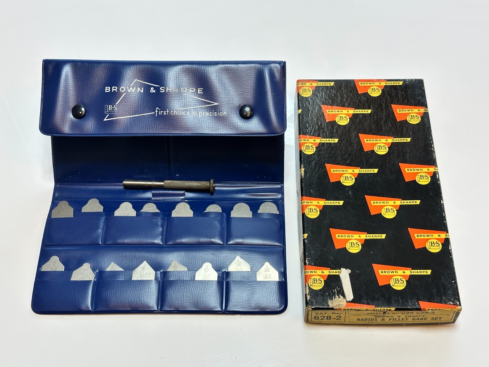 Brown & Sharpe USA 599-628-2 Radius & Fillet Gage Gauge Set (CAT. No. 628-2) NOS Brown & Sharpe USA 599-628-2 Radius & Fillet Gage Gauge Set (CAT. No. 628-2) NOS
