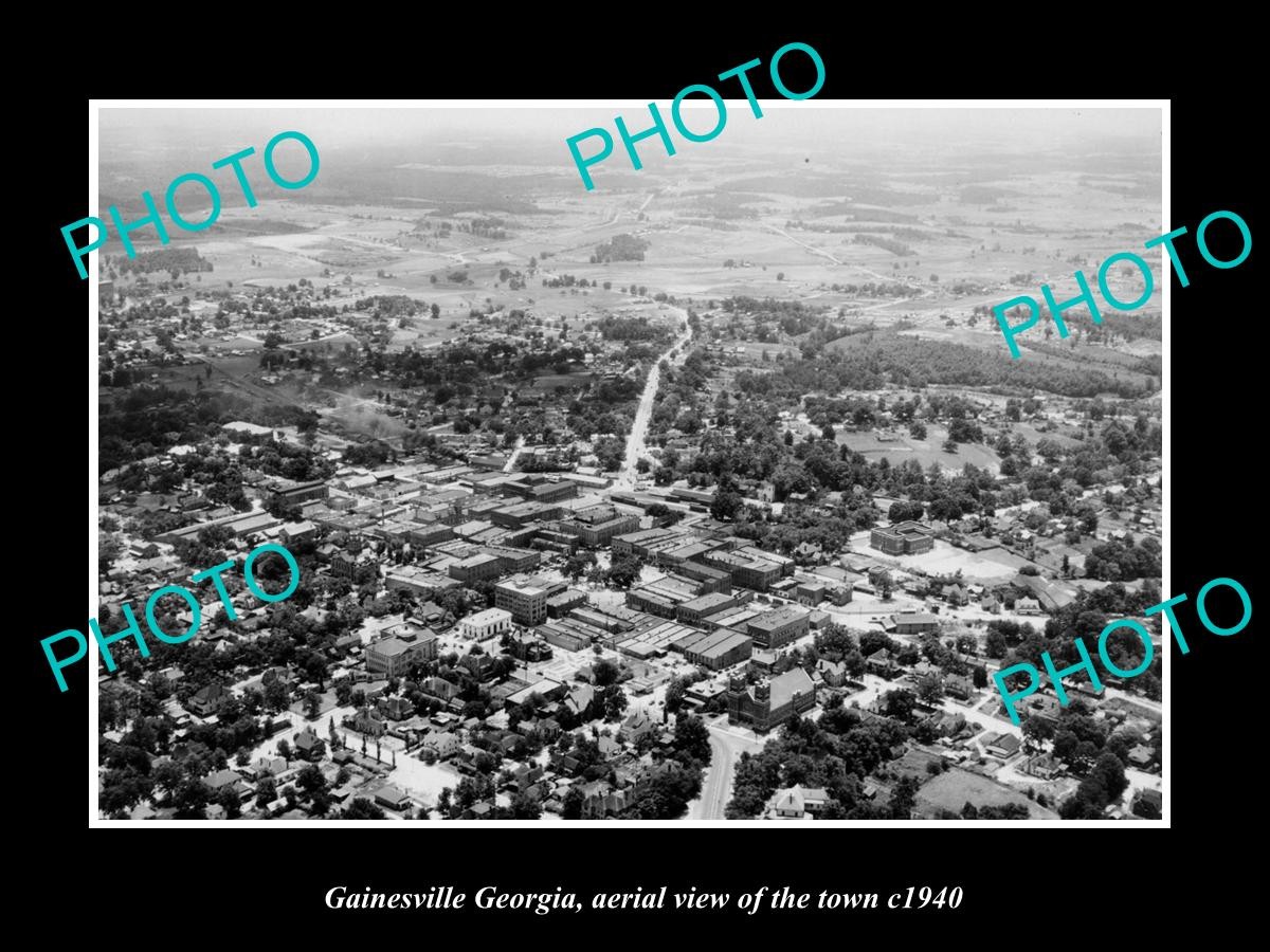 Gainesville Georgia Aerial View Of The Town c1940 Old Large Historic Photo