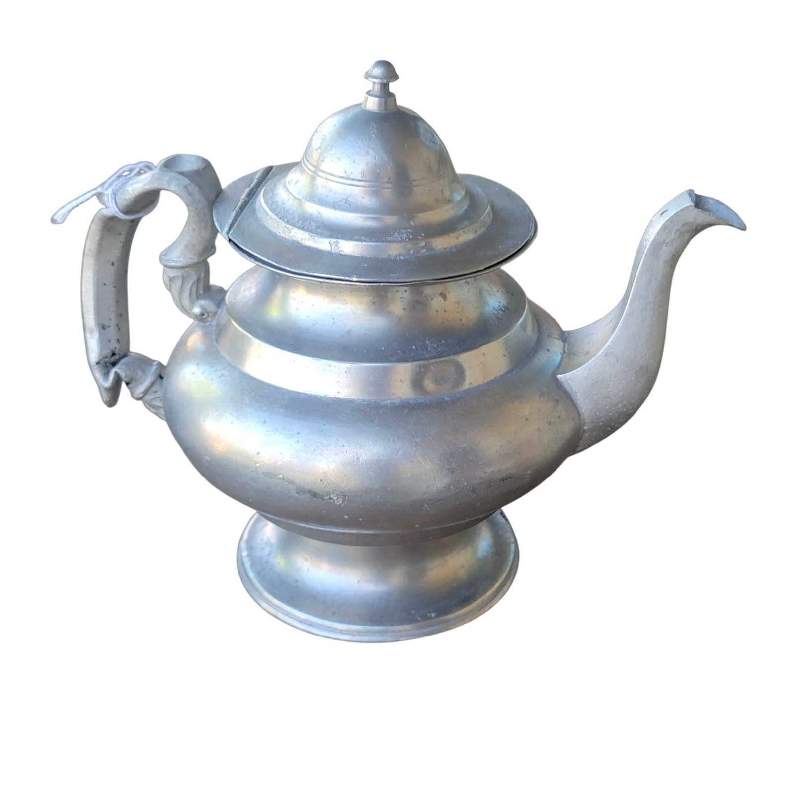 Rare Antique 1830’s American C.P. WAYNE & SON Philadelphia Pewter TEA Coffee Pot