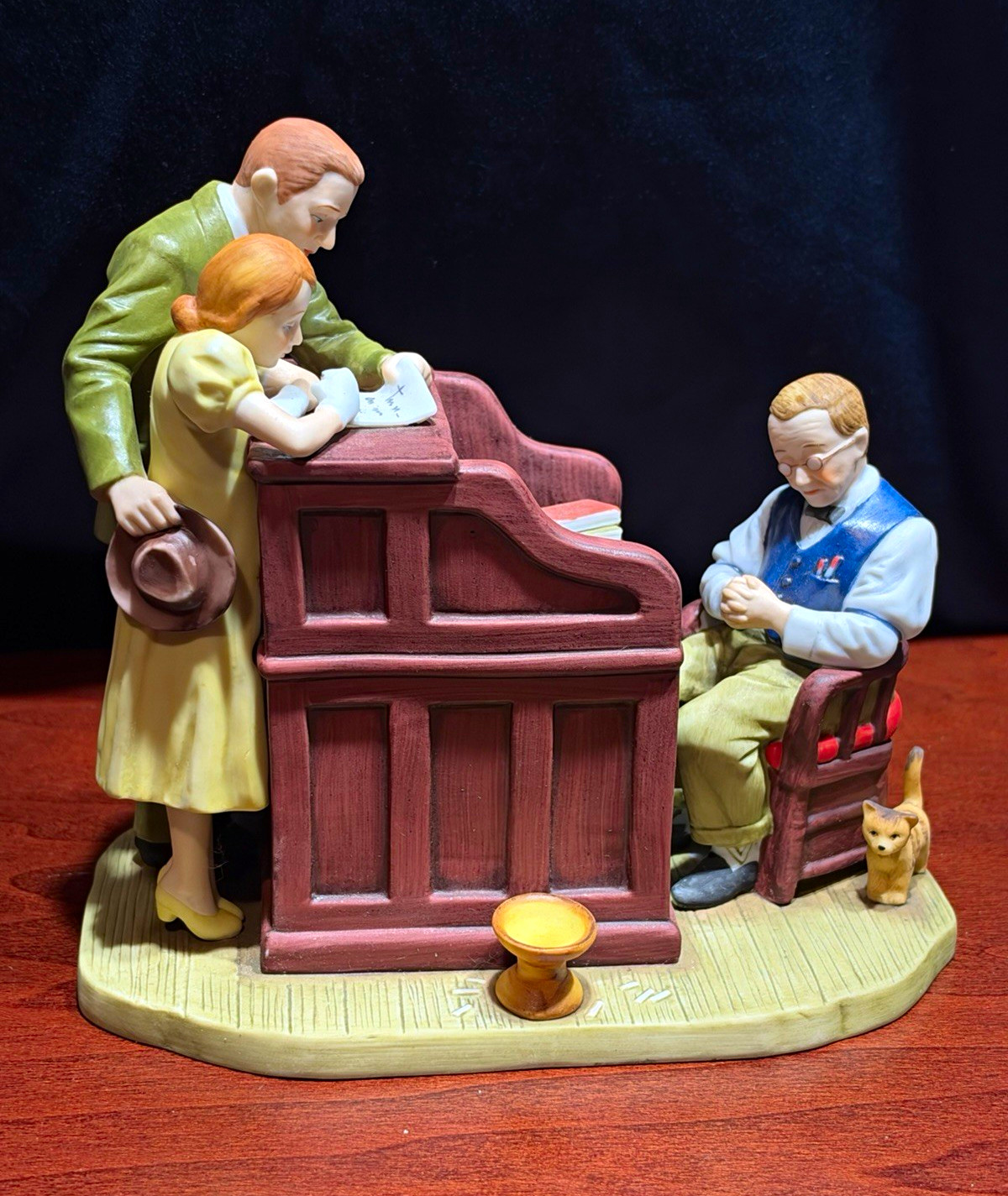Gorham Norman Rockwell Gift World “The Marriage License” Porcelain 1976 7in