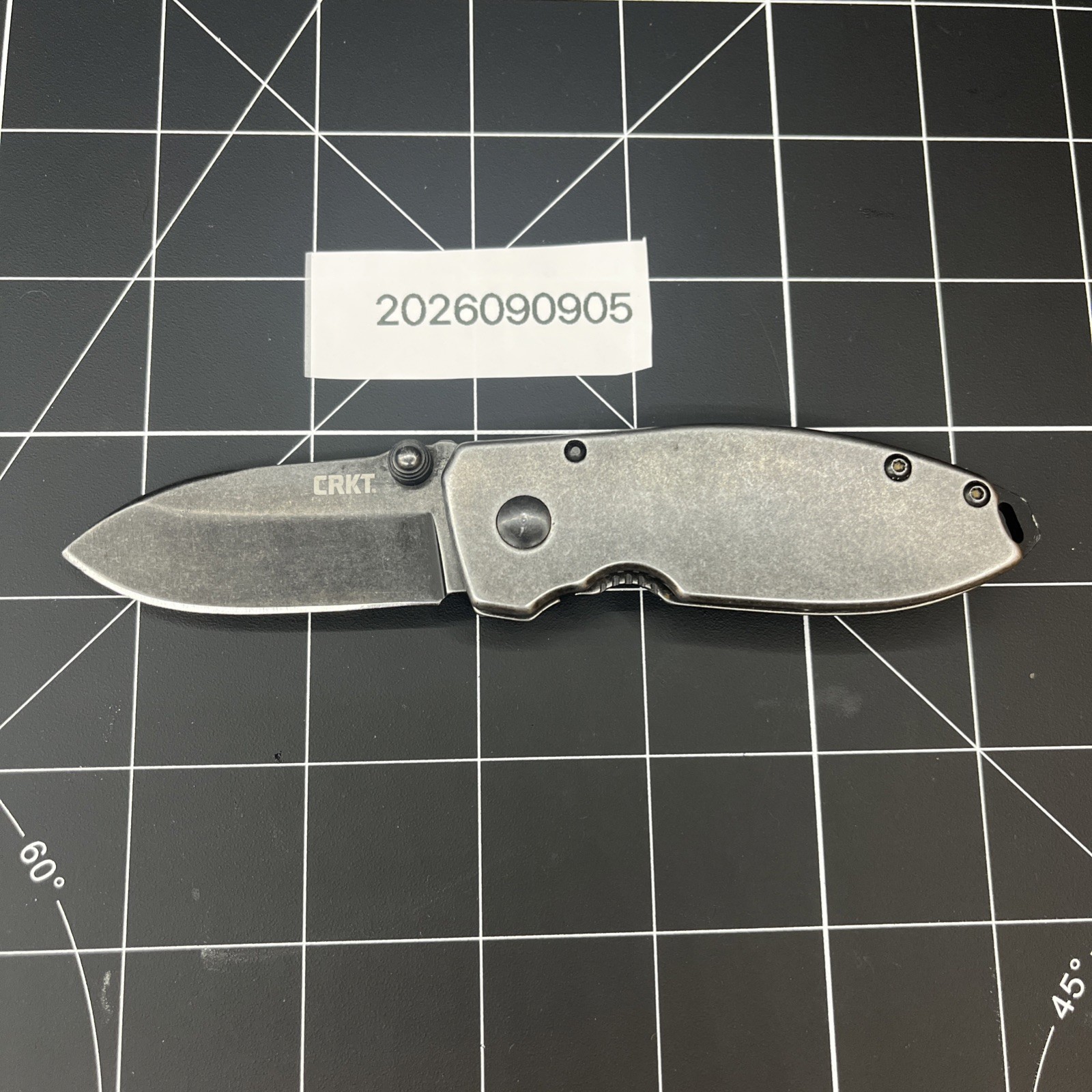 CRKT Squid 2490KS Frame Lock Folding Knife Black Stonewash Burnley L2