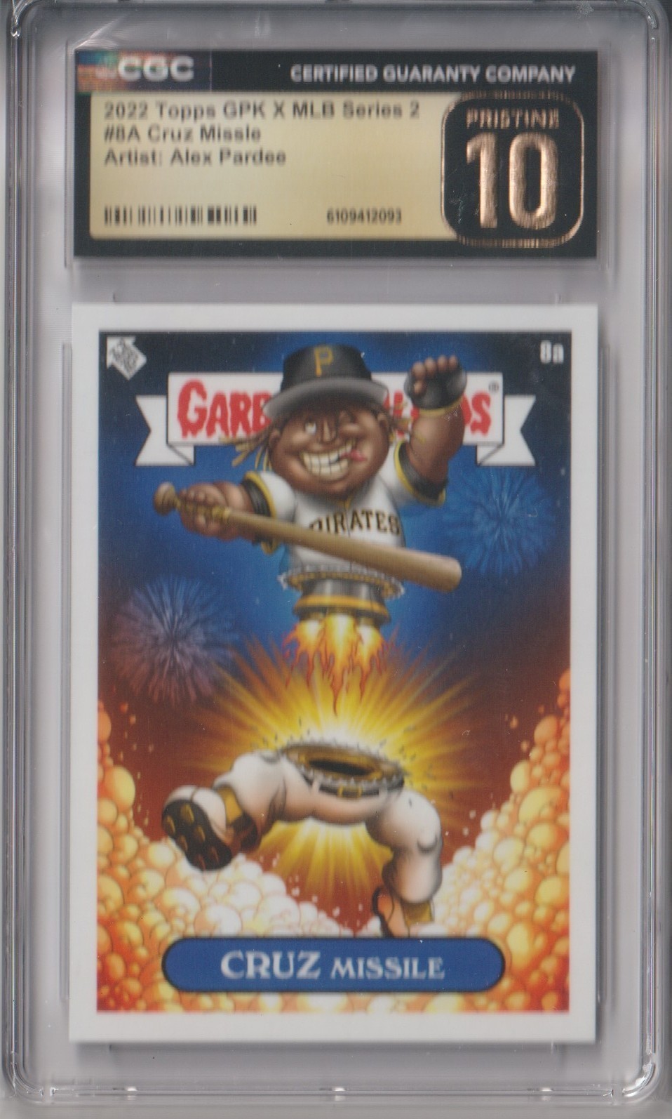 Pop1 2022 Topps GPK x MLB Series 2 Alex Pardee Cruz Missile #8A Oneil Cruz CGC10