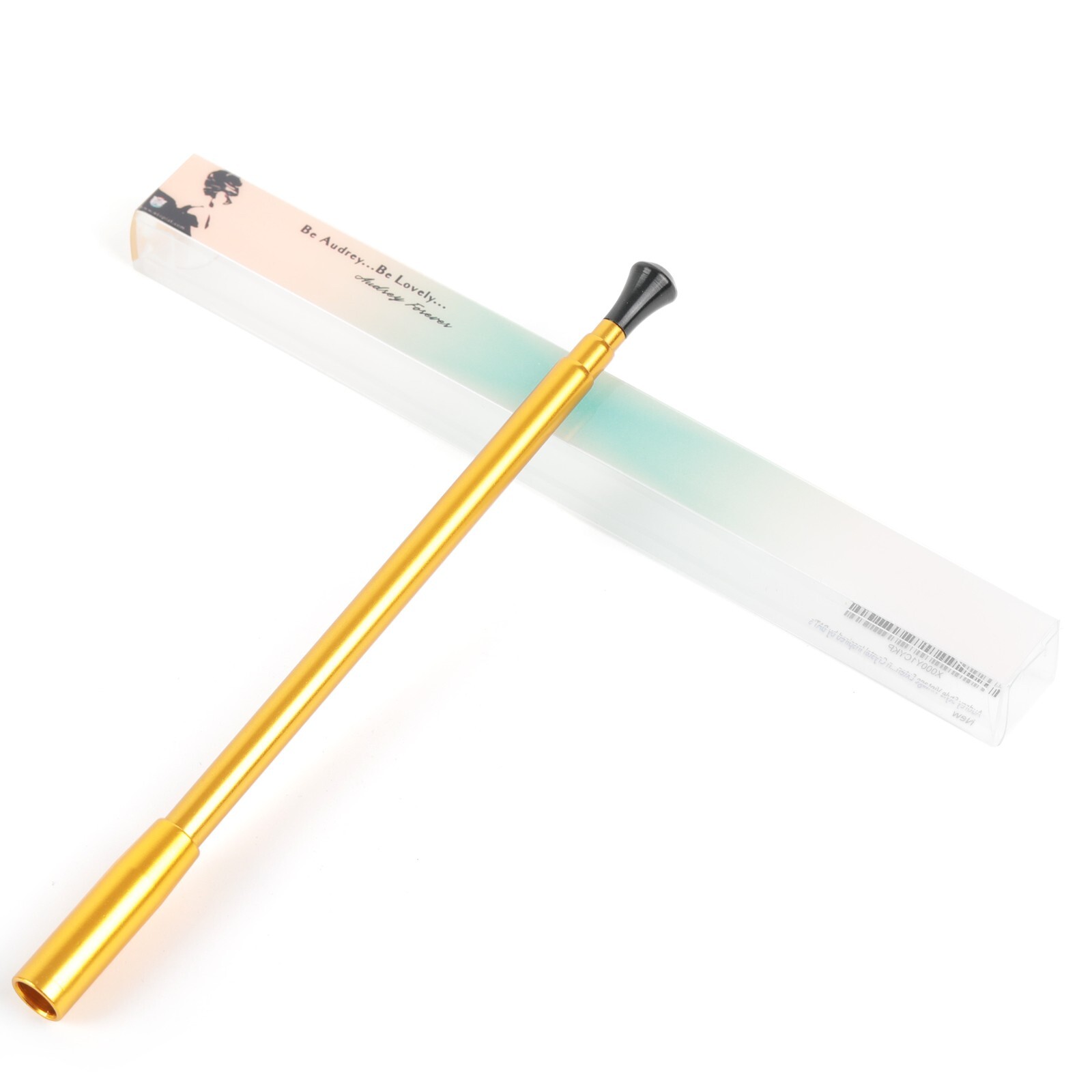 Utopiat Holly Vintage Iconic Long Metallic Cigarette Holder Women in Gold
