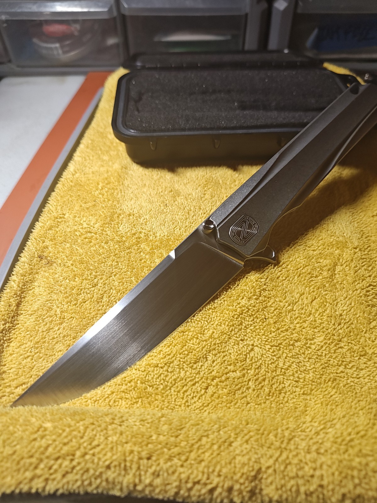 Stedemon Knife Company SHY V Integral Folding Knife - Stonewashed Handle Stedemon Knife Company SHY V Integral Folding Knife - Stonewashed Handle