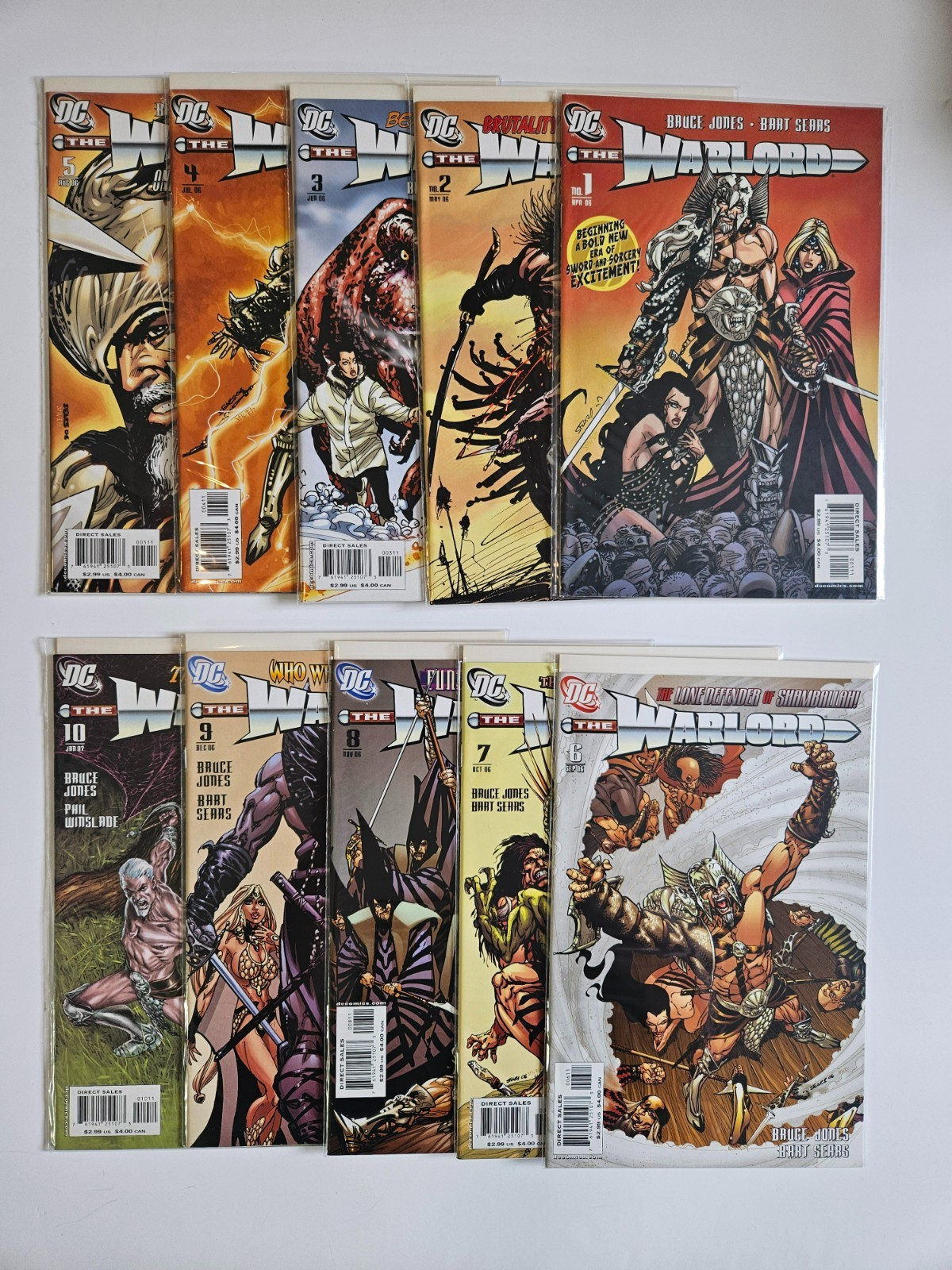 WARLORD Vol. 3 #1-10 complete set DC Comics 2006 Jones Sears Fantasy NM
