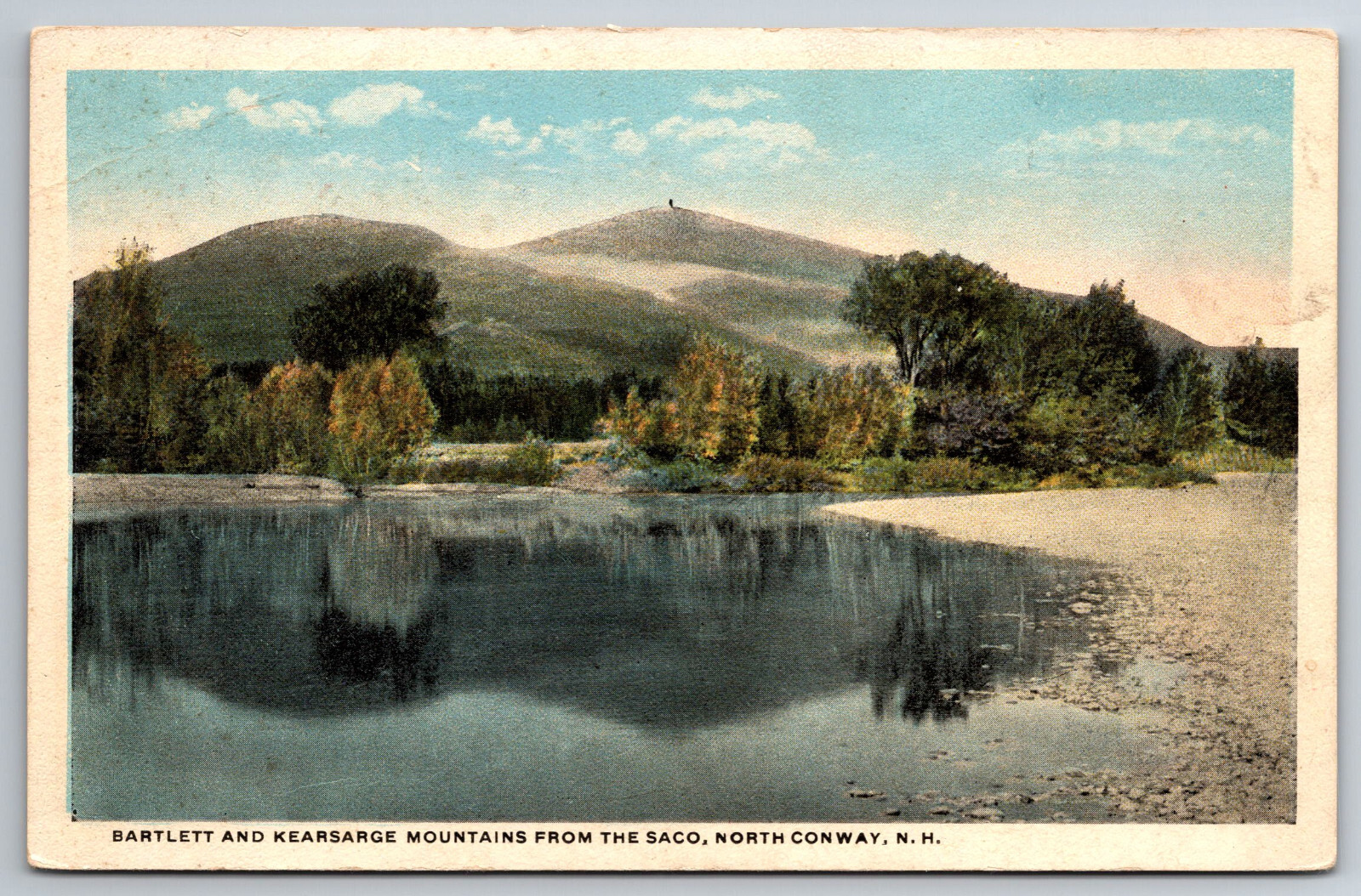 Vintage Postcard NH North Conway Bartlett Kearsarge Mountains White Border~10511
