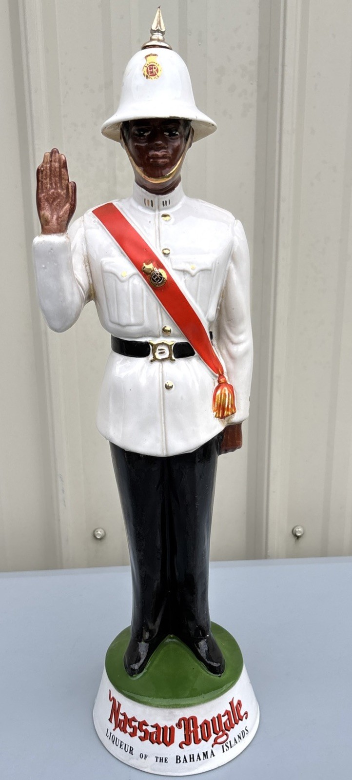 1960’s Nassau Royale Bahama Policeman Decanter About 19 Inches Tall Empty 