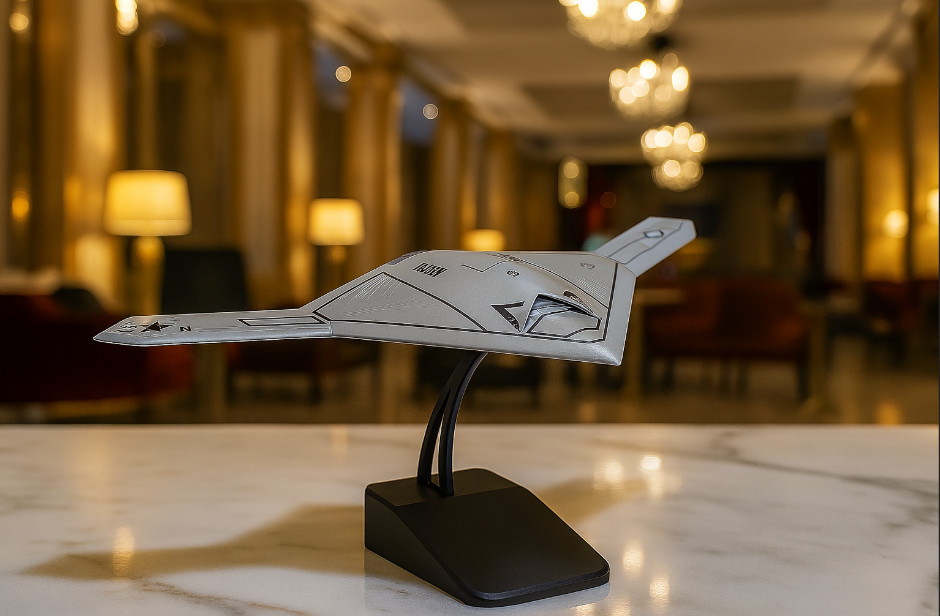 X-47B UCAV Replica Model 1:100 Scale Navy Drone Collectible Desk Decor