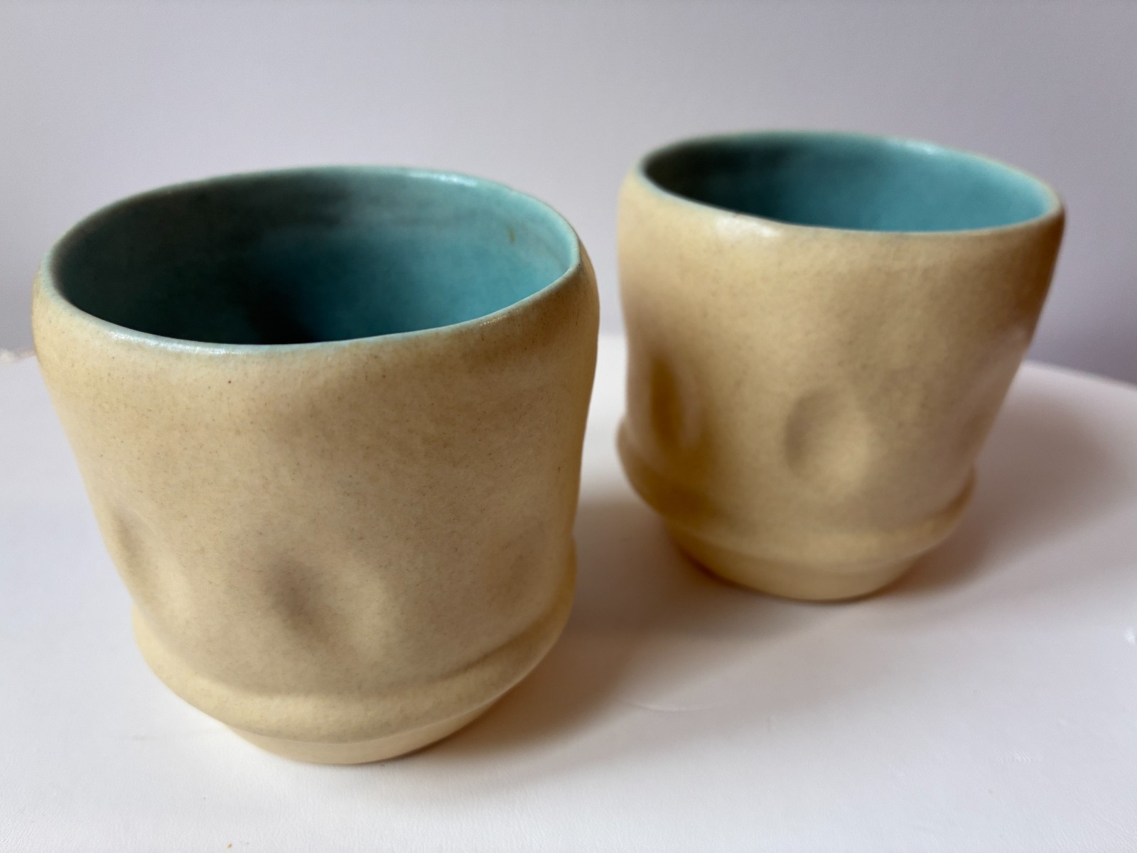 VINTAGE Winfield Pasadena Ceramic Thumbprint Tumblers