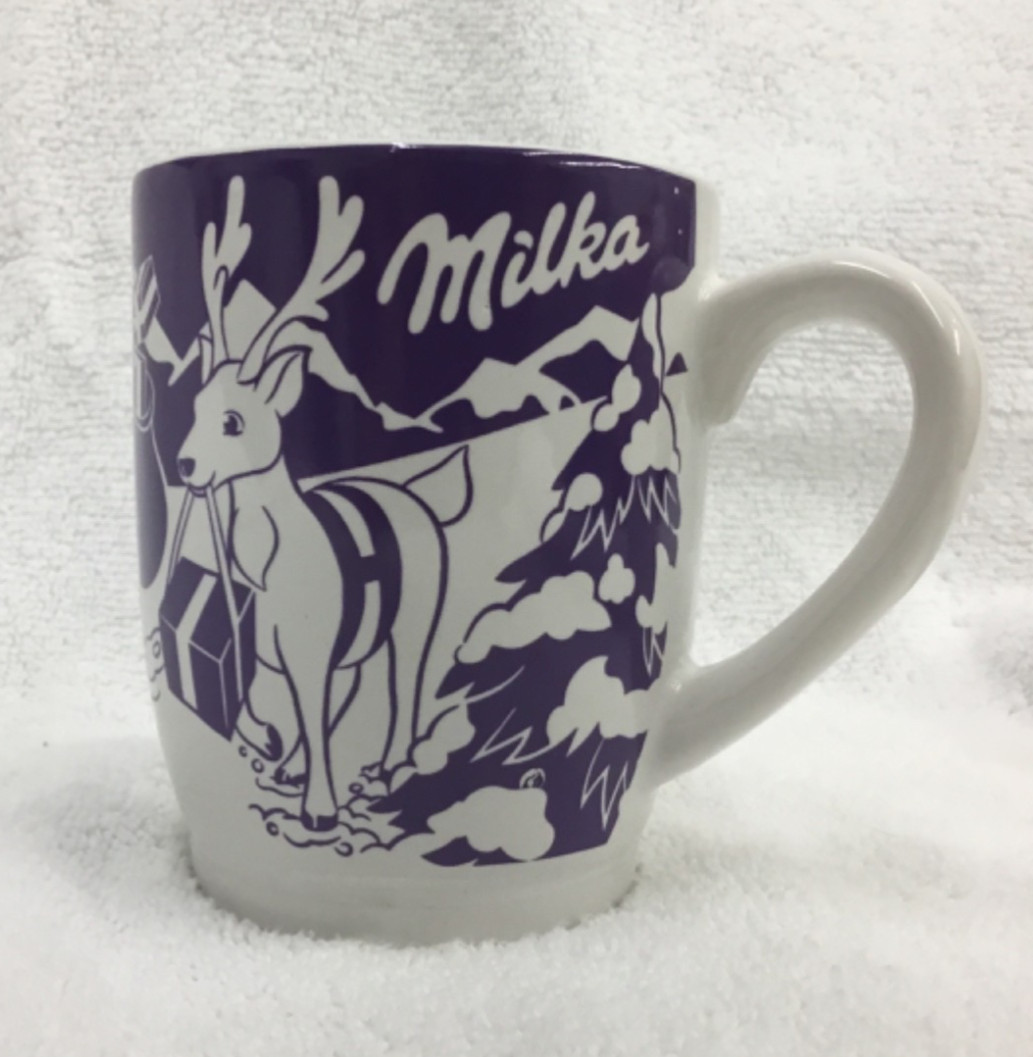 Milka Weihnachtsbecher Christmas Mug Edition #21 Reindeer, Santa and Snowman