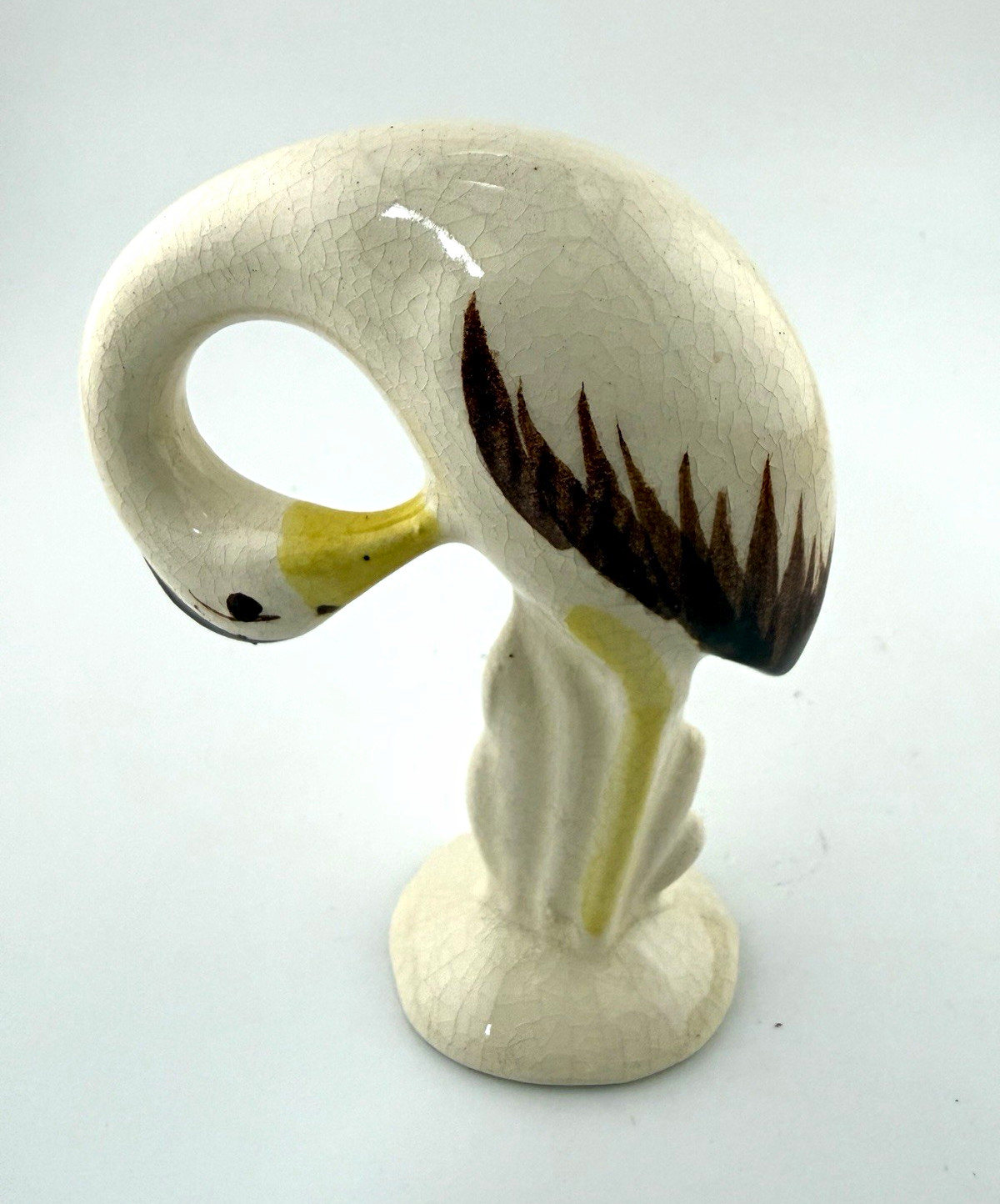Vintage Shawnee Pottery miniature crane / stork figurine 