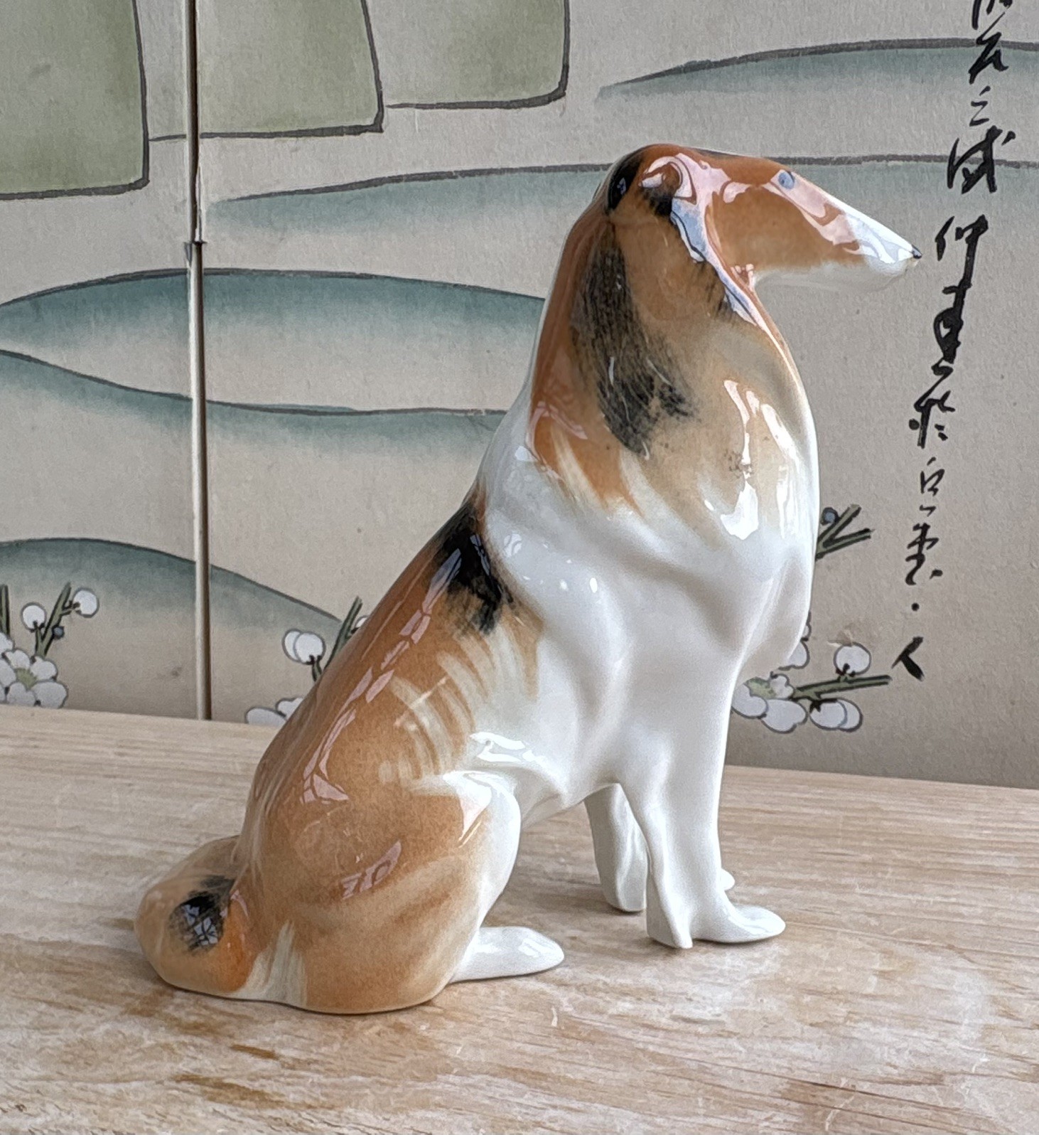 Lomonosov Vintage USSR Soviet Russian Ceramic. Collie Dog Ornament. Rare 1970s Lomonosov Vintage USSR Soviet Russian Ceramic. Collie Dog Ornament. Rare 1970s