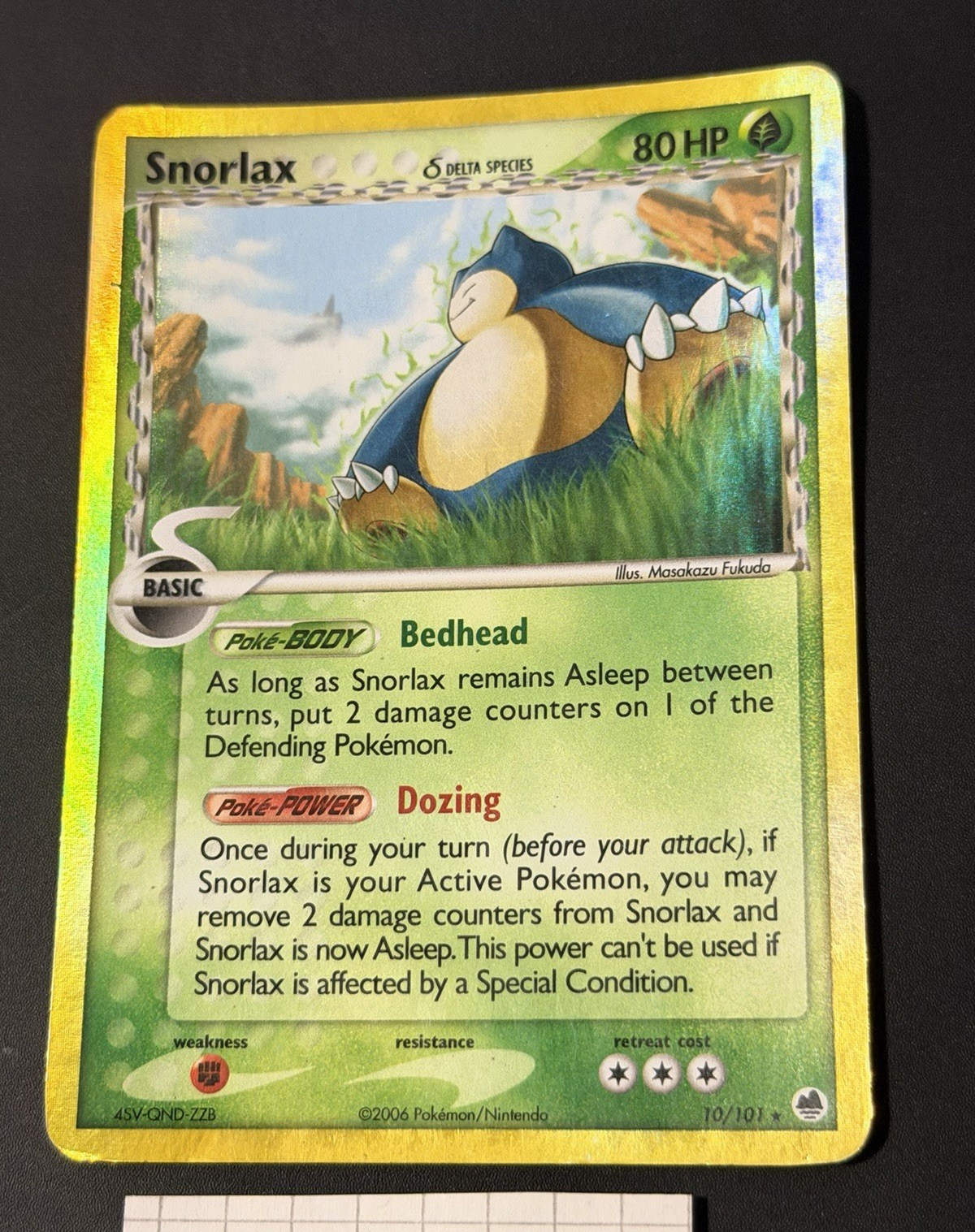 Pokemon TCG Snorlax 10/101 Holo Rare EX Delta Species 2006 80 CP