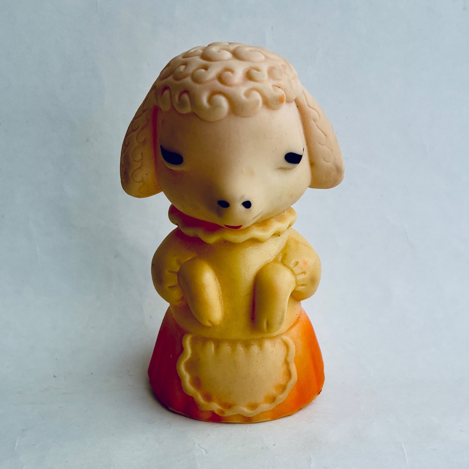 Vintage VTG Soviet Squeezy Rubber Toy Collectibles Figurine Lamb Sheep