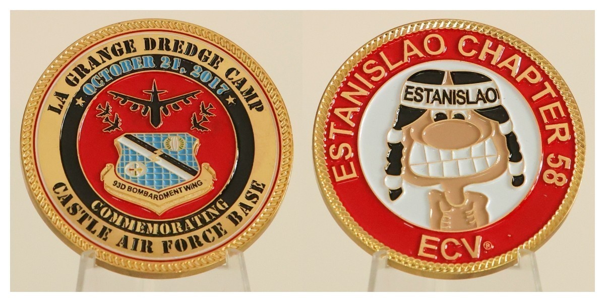 93rd Bomb Wing Castle AFB Estanislao Chapter 58 ECV Challenge Coin  4#C