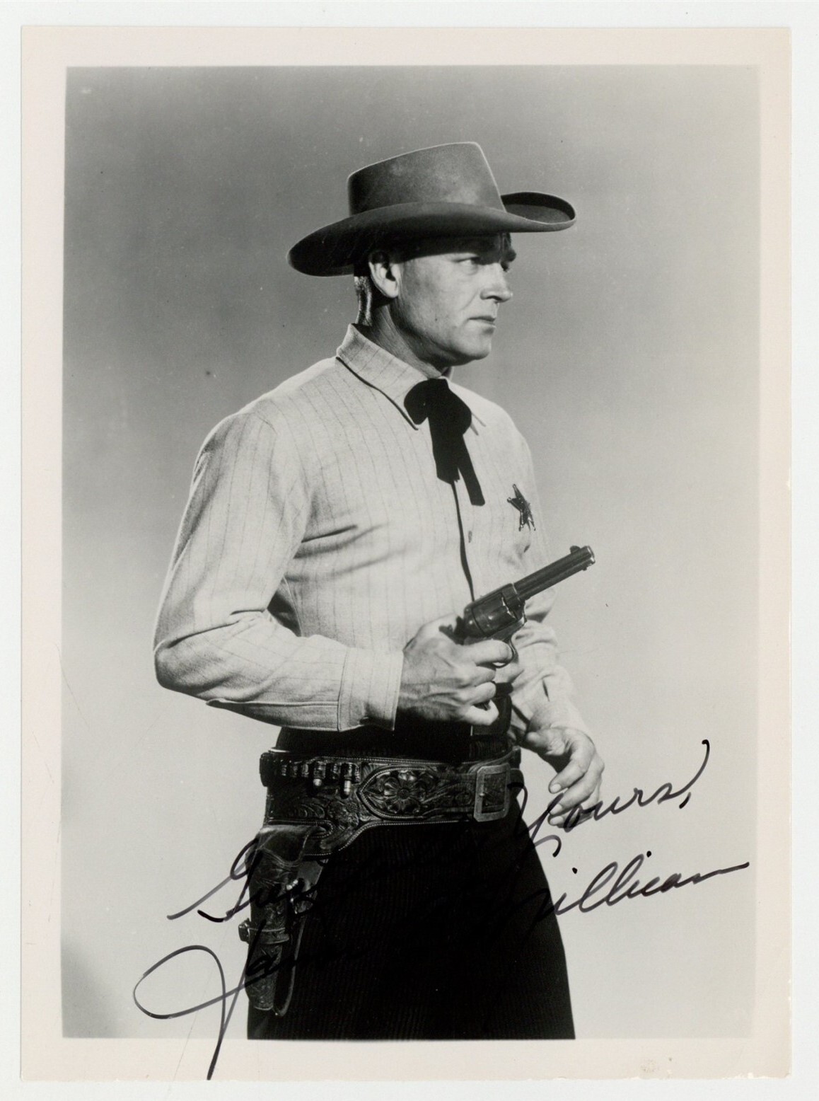 James Millican 1950 Signed Autographed 5x7 Western Character Film Actor Photo 