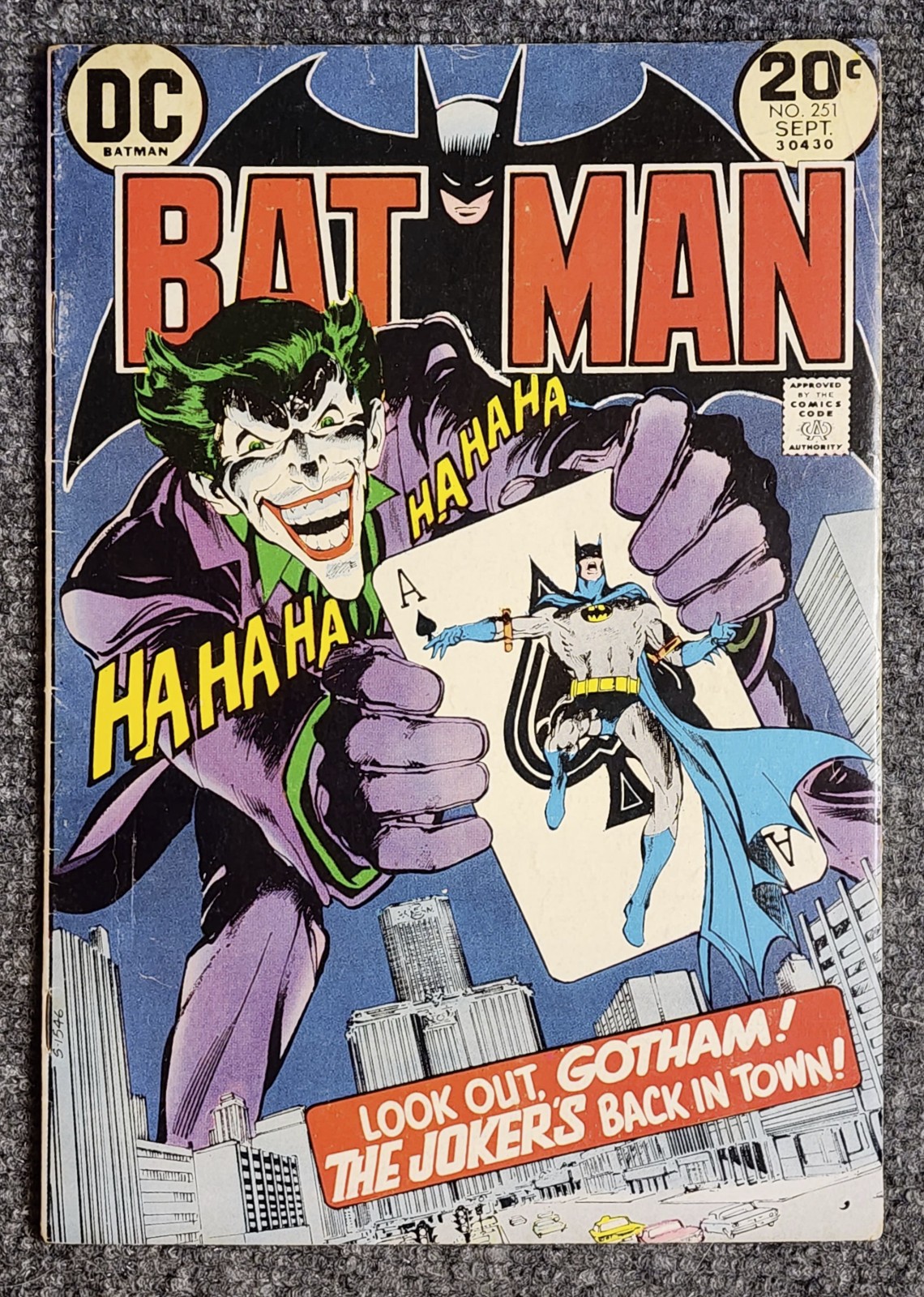 Batman #251 (1973) Joker Neal Adams Denny O'Neil Classic Cover DC Comics