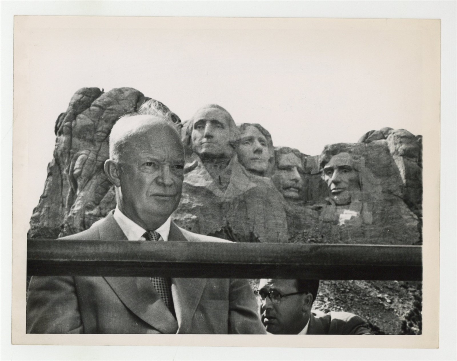 President Dwight Eisenhower Mt Rushmore SD 1953 Original Newswire Photo J15011
