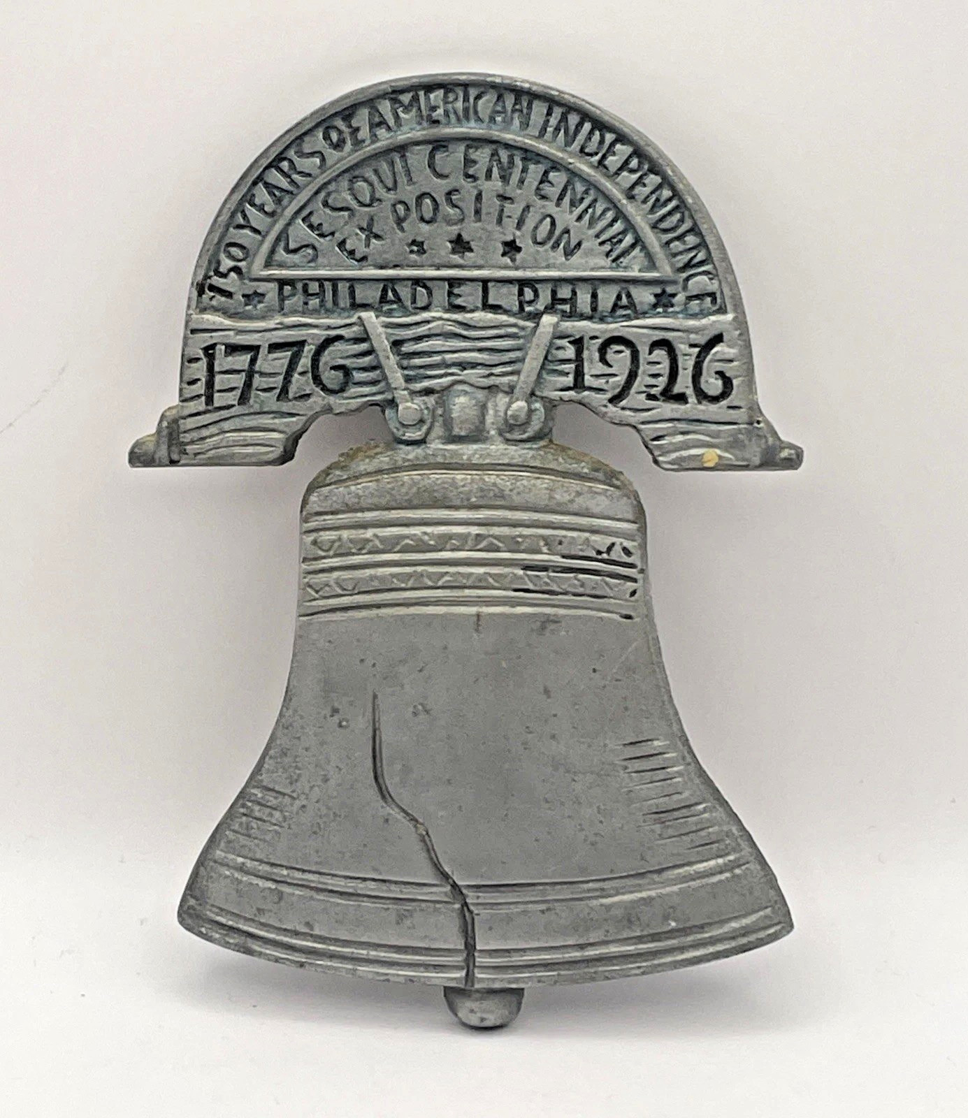 1926 AMERICAN SESQUICENTENNIAL EXPO ALUMINUM LIBERTY BELL SOUVENIR Wall Plaque 1926 AMERICAN SESQUICENTENNIAL EXPO ALUMINUM LIBERTY BELL SOUVENIR Wall Plaque