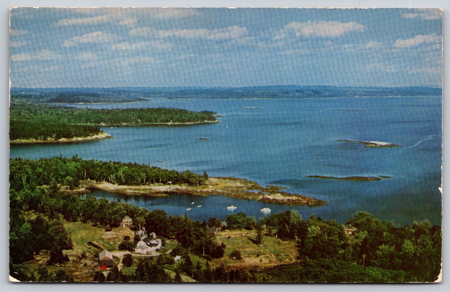 Hiram Blake Camp Cape Rosier Maine Penobscot Bay Vintage Postcard C405