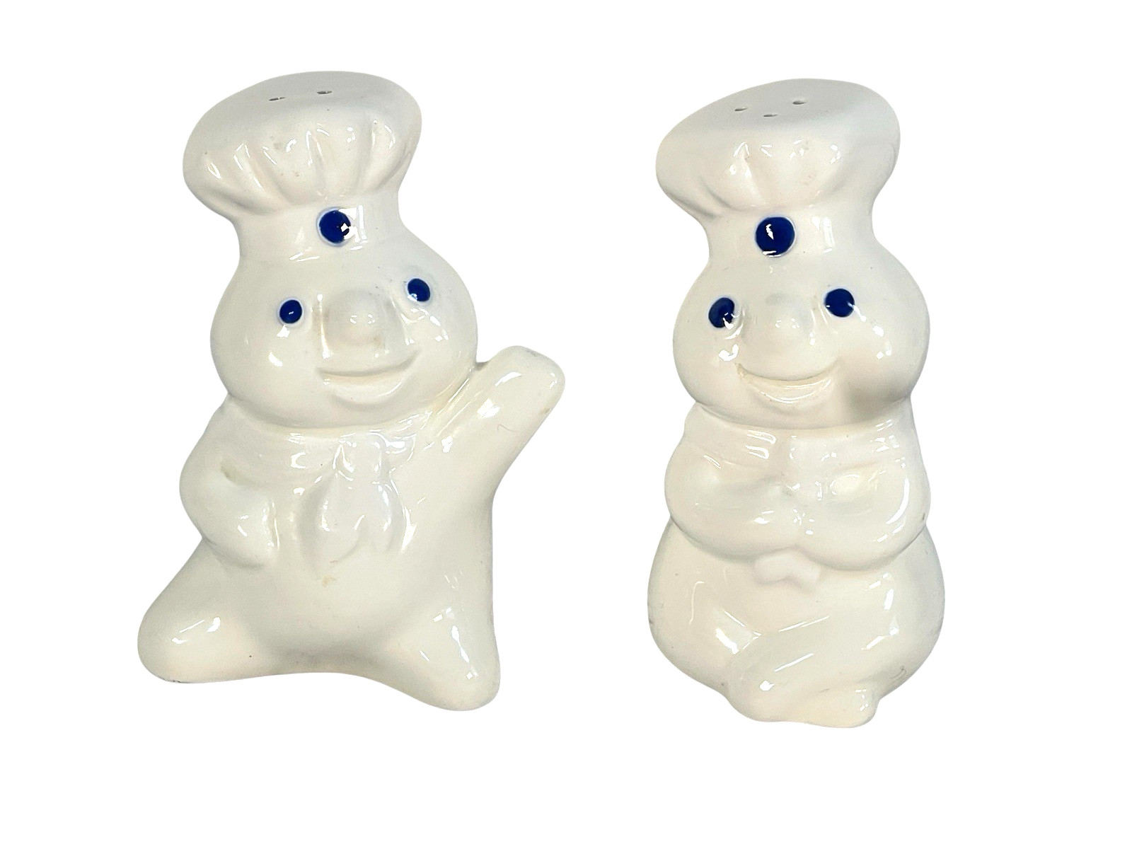 vntage B & M Pillsbury Doughboy Ceramic Salt & Pepper Shaker Set 1997