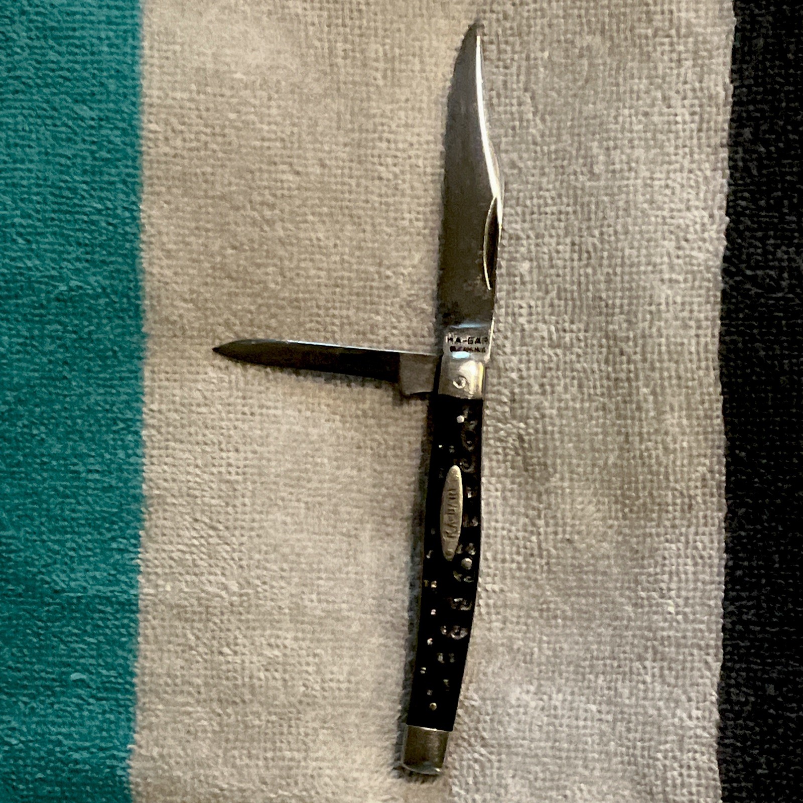 1920-1940S Kabar Union Cut Co. Texas Jack Pocket Knife Full Blades Good Snap￼￼