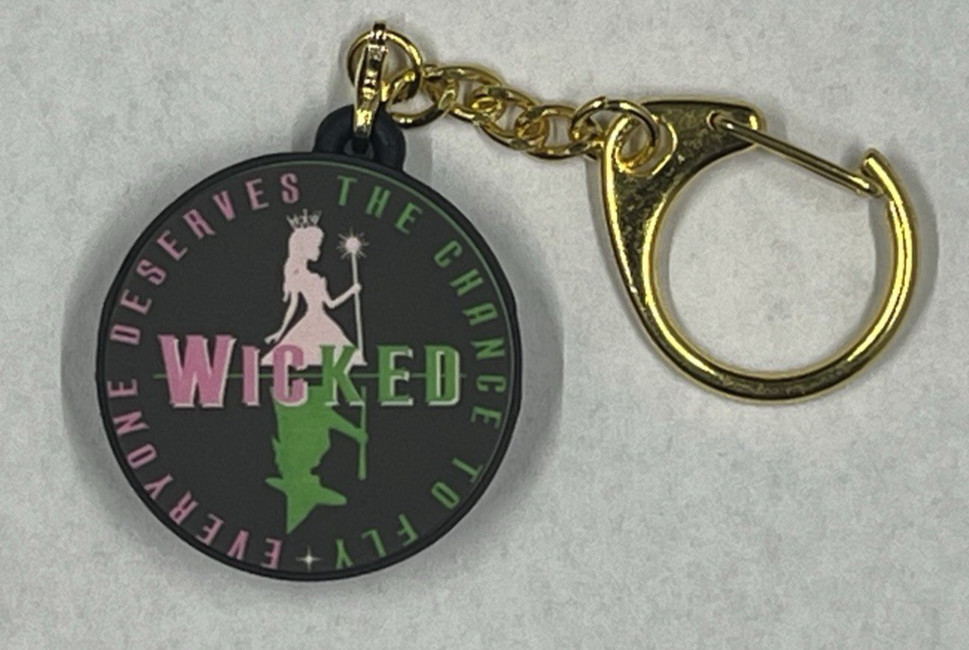 Wicked Inspired Silicone Keychain Elphaba Glinda Pink Green Bag Charm Gift