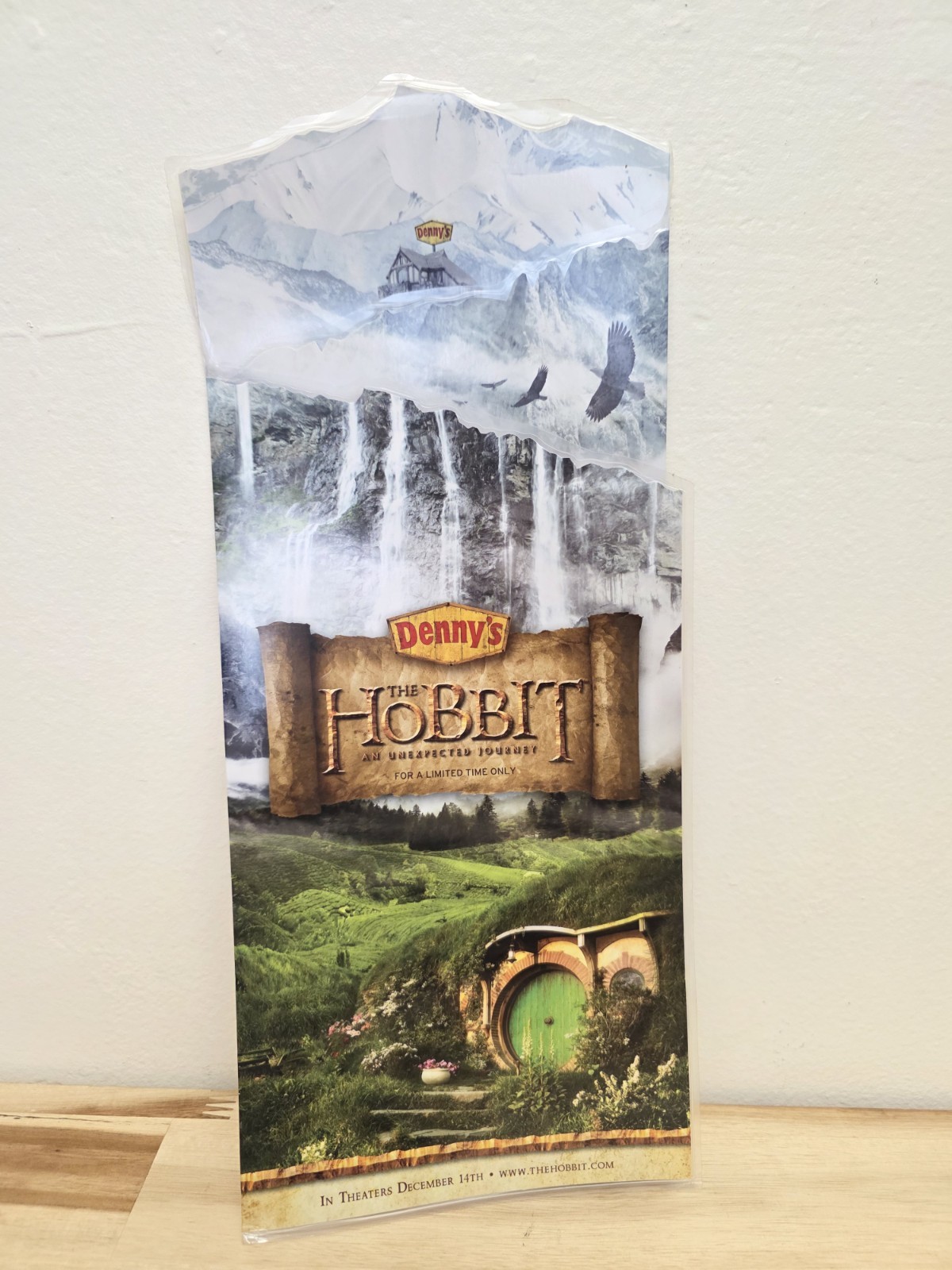 Denny\'s The Hobbit Unexpected Journey Menu *Rare* 