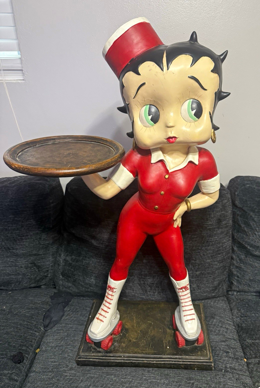 Vintage 39-inch Betty Boop Diner Waitress on Skates Statue Figurine