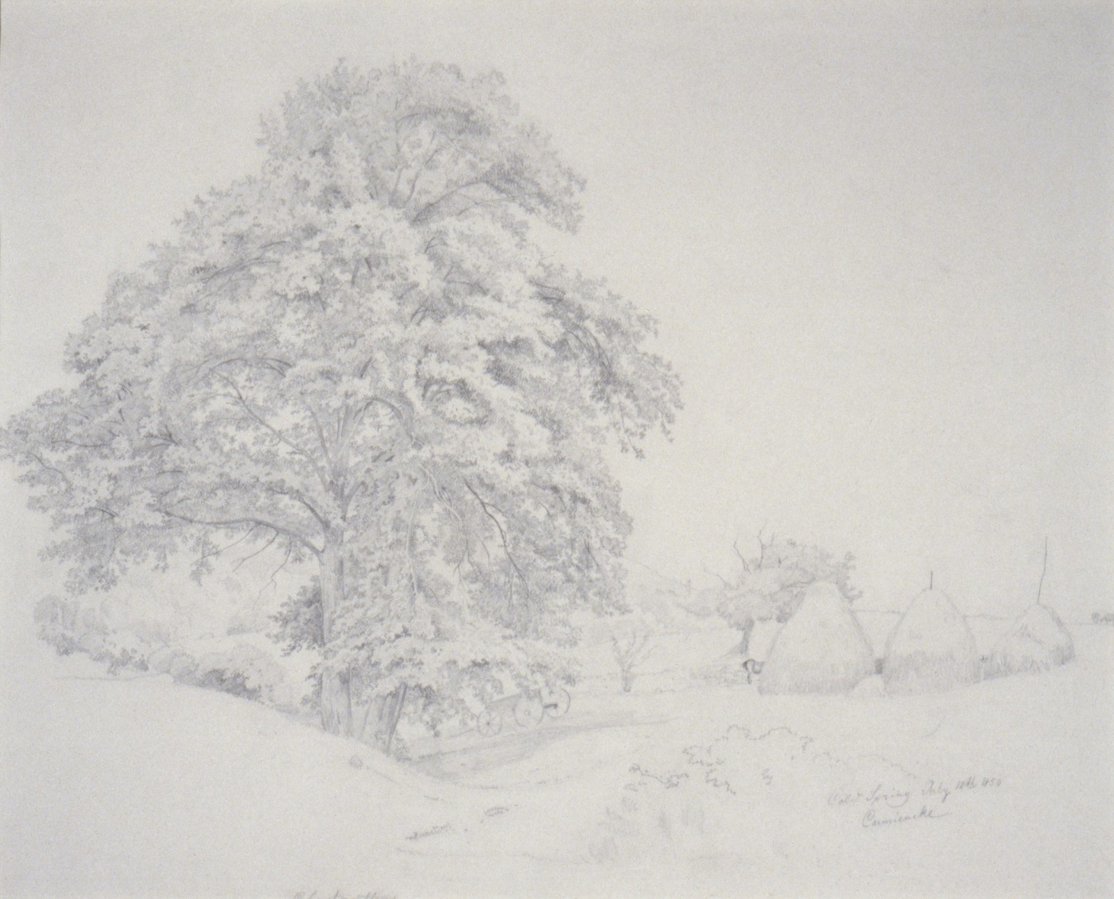 Carmiencke Cold Spring 1850s Vintage Landscape Pencil Drawing Photo Reprint Wall