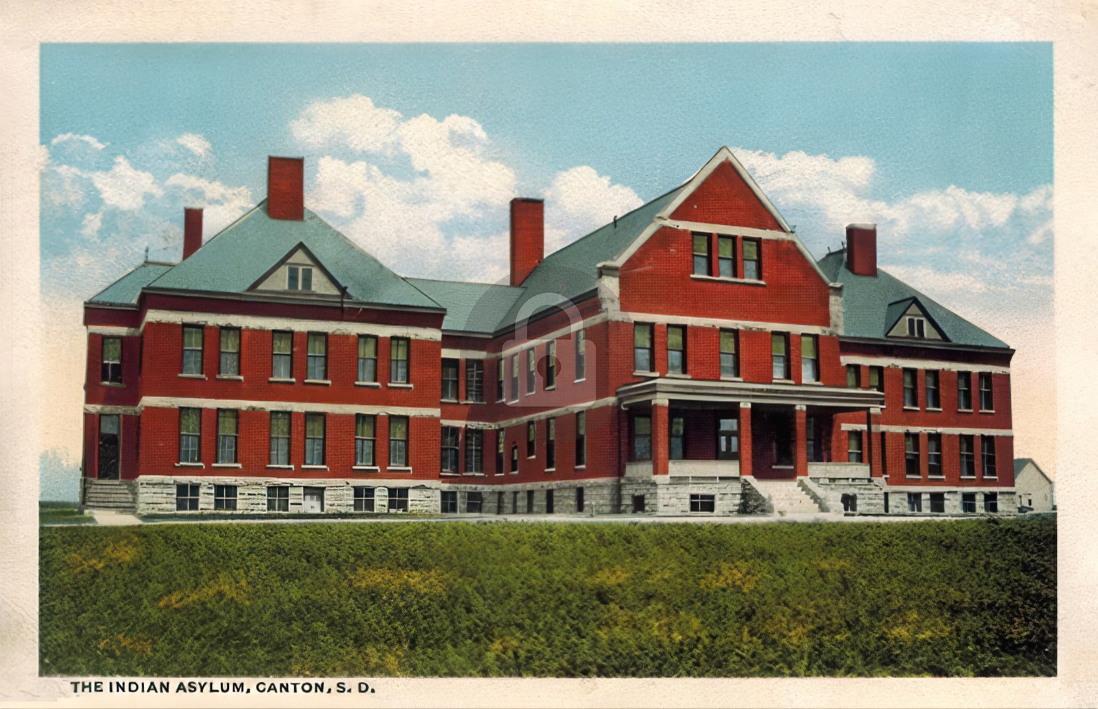 1923 Indian Asylum Canton SD South Dakota Reproduction Postcard