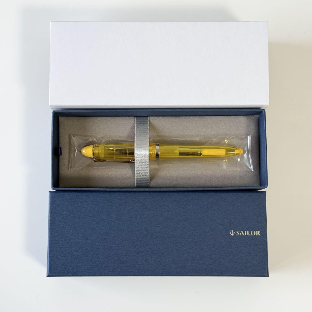 Sailor D.Gray-man Tim × Fude De Mannen Fountain Pen Yellow w/Box Japan Limited