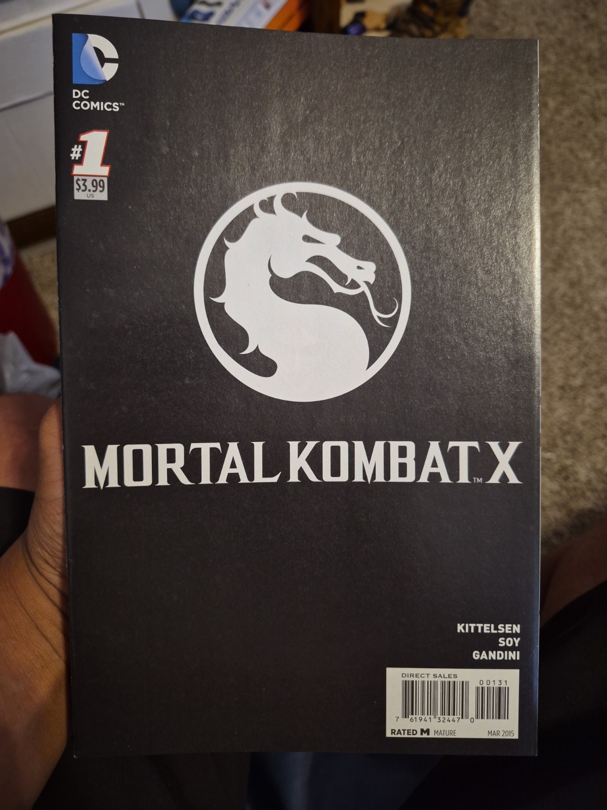 Mortal Kombat X #1 1:10 Logo Variant 1st Print DC Comics 2015 Kittelsen Soy