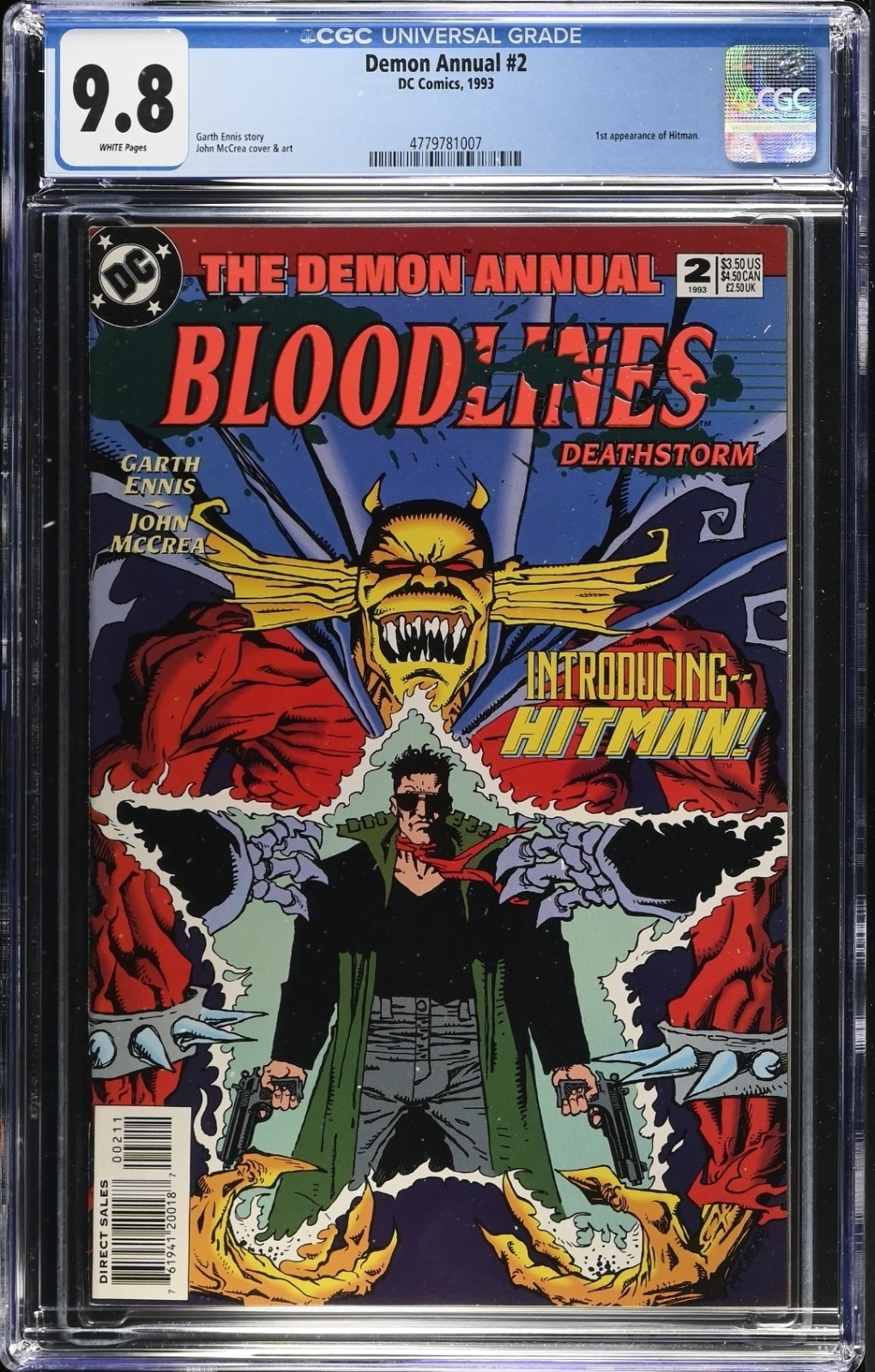 Demon Annual #2 1st Appearance Of Hitman Cgc 9.8 Rare Htf