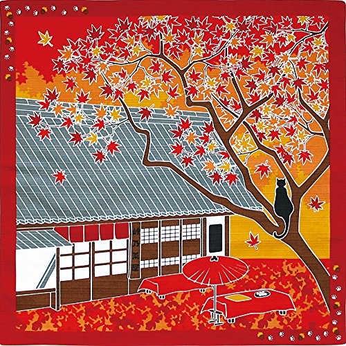 ヤマコー Yamako 88595 Tama's Walk Small Furoshiki, Autumn Leaves, 19.7 x