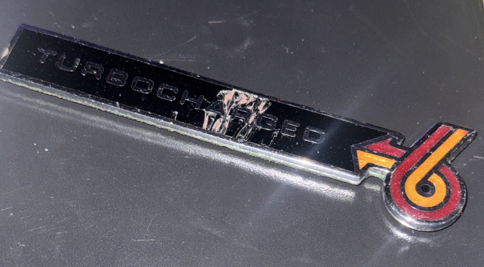 Grand National Turbocharged Car Display Ornament Emblem 1980 Red & Yellow Arrow