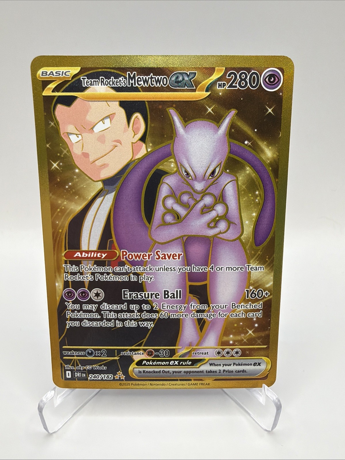 🔥Team Rocket\'s Mewtwo ex 240/182 - Destined Rivals 2025 Pokemon TCG🔥
