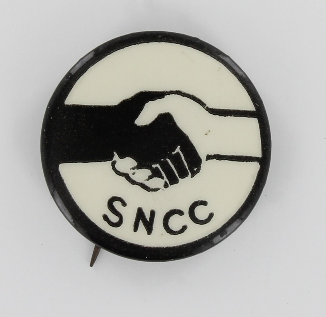 SNCC Handshake Pin 1964 Freedom Summer Mississippi Black Civil Rights Miss