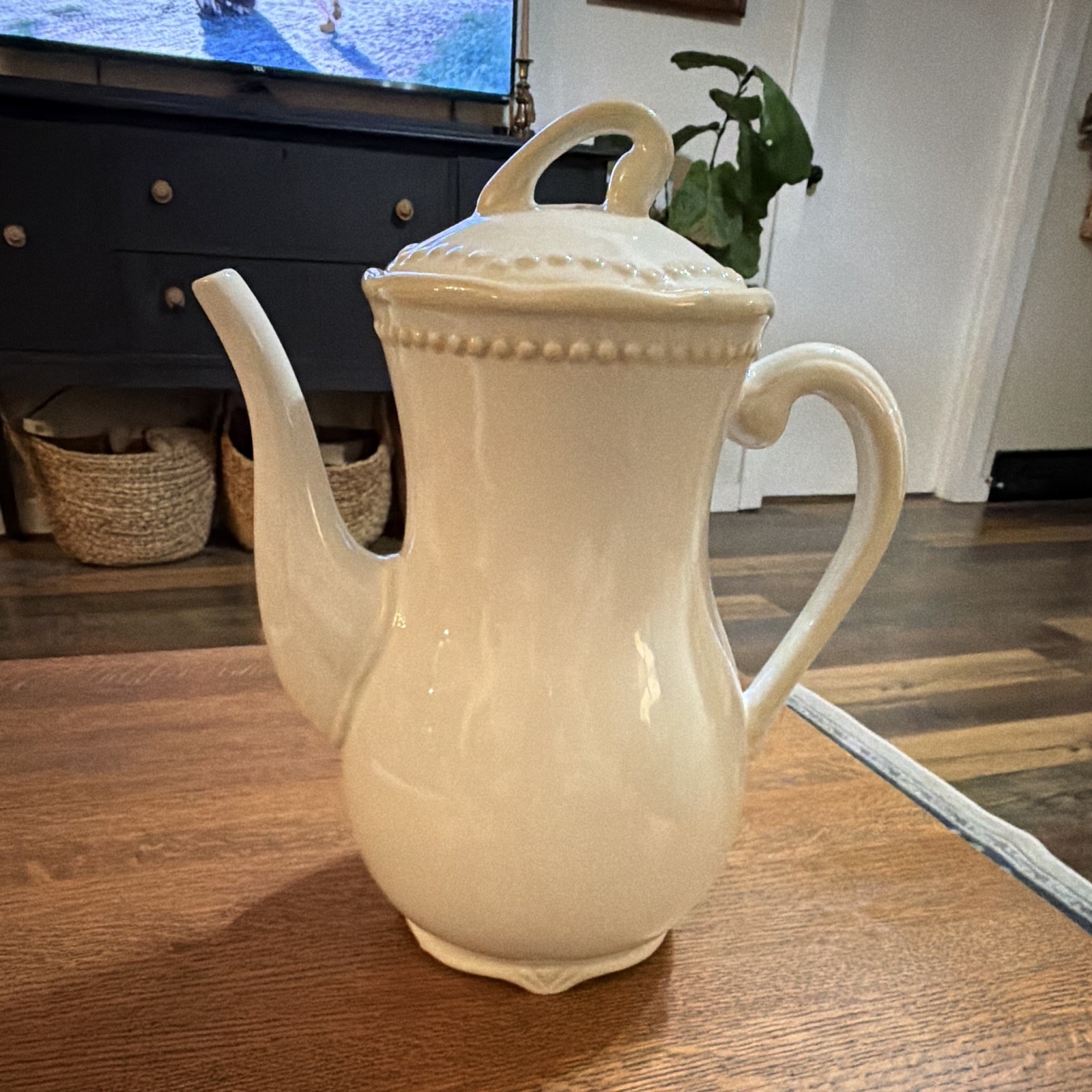 Princess House Vintage Pavillion Ceramic Coffee Pot With Lid 8  7/8