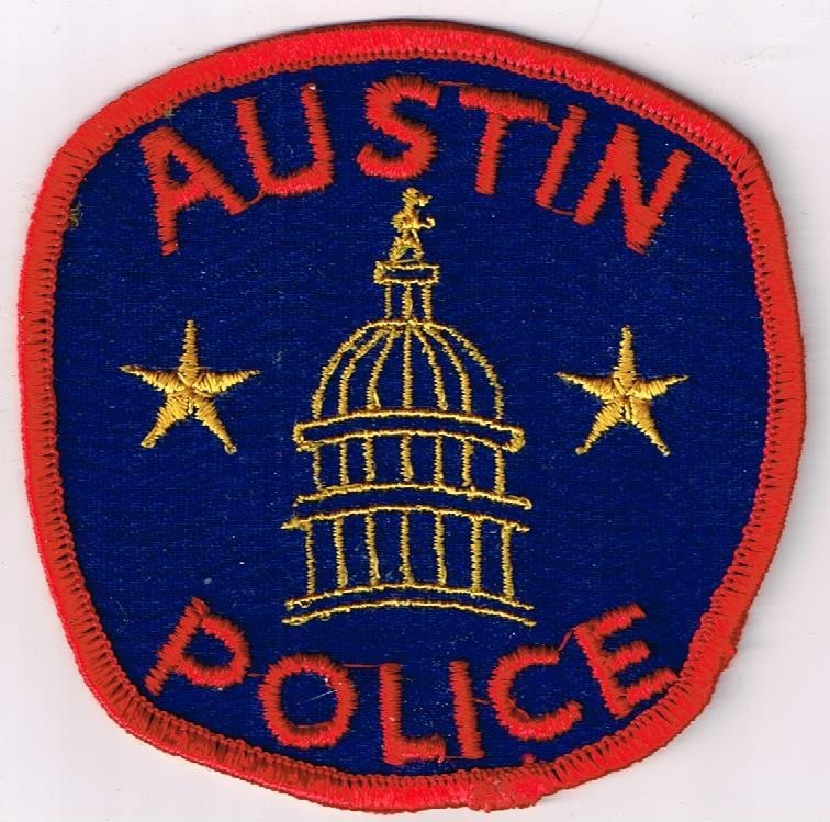 circa 1950-60's old style Austin Police, TX patch/cheesecloth back/capital city