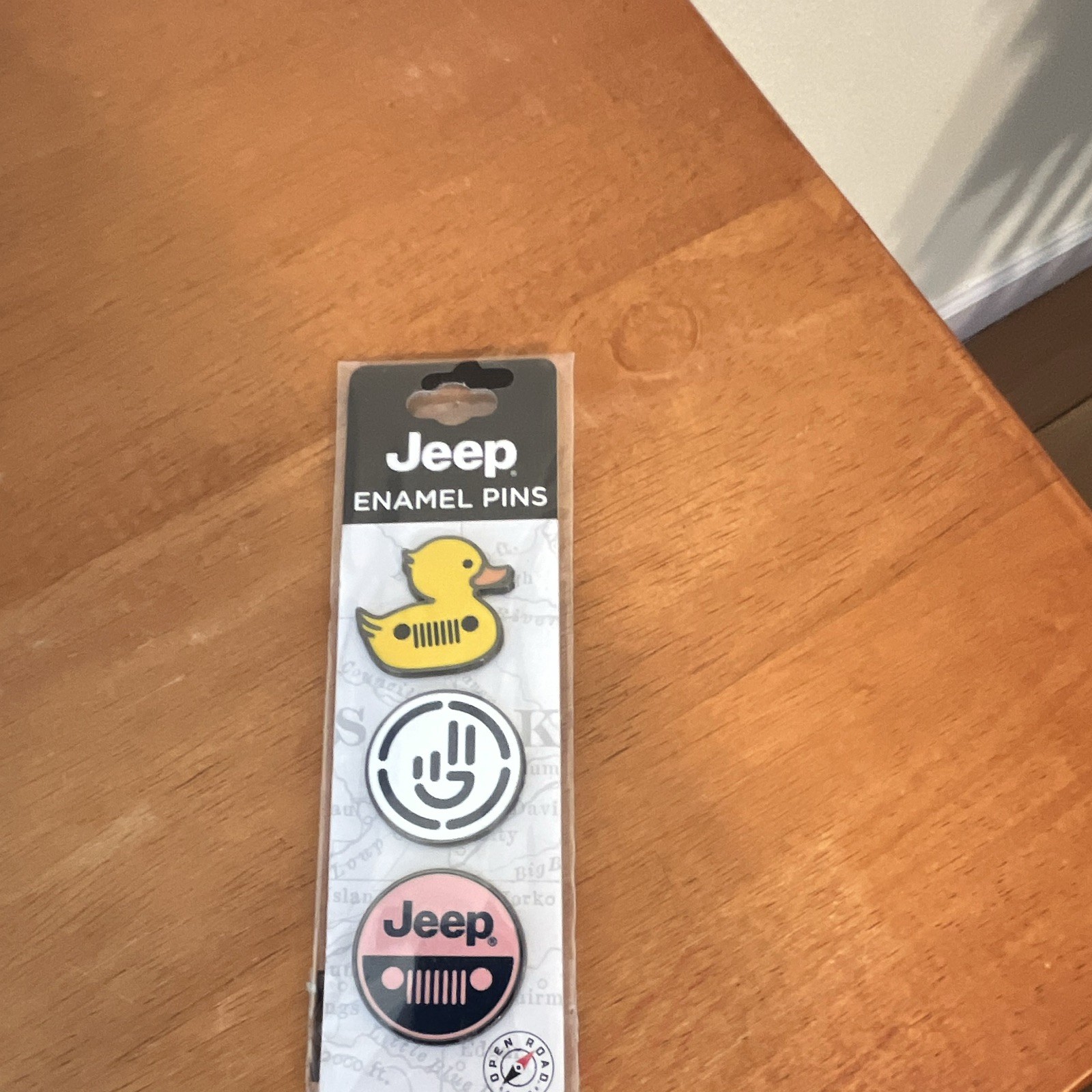 Jeep Open Road Enamel Pins 3-Pack Set w/ Yellow Duck & Jeep Logo