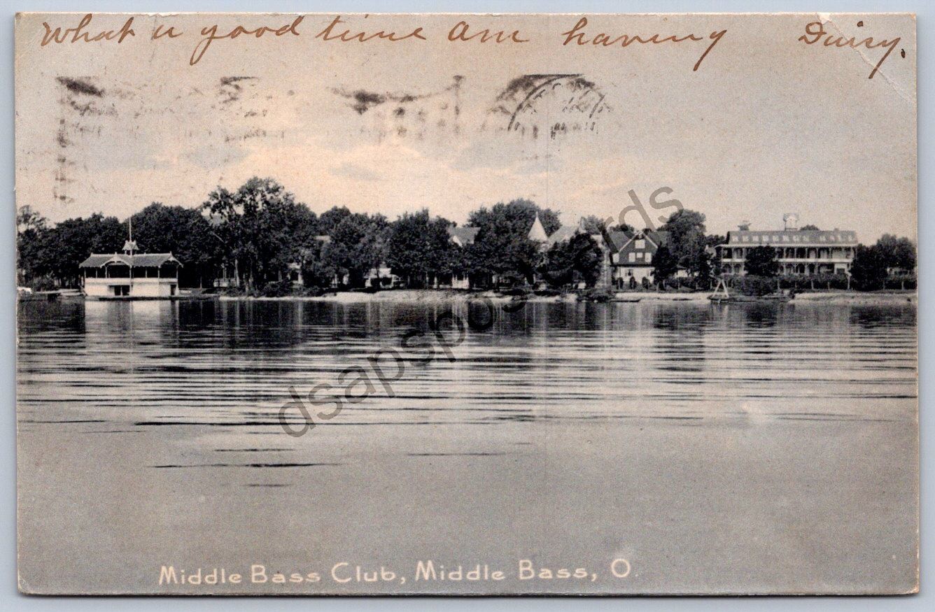 K54/ Middle Bass Island Lake Erie Ohio Postcard c1910 Middle Bass Club House 341