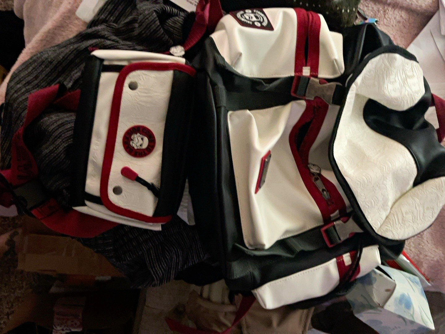Loungefly Star Wars Stormtrooper Backpack & Crossbody Bag Set White/Black/Red