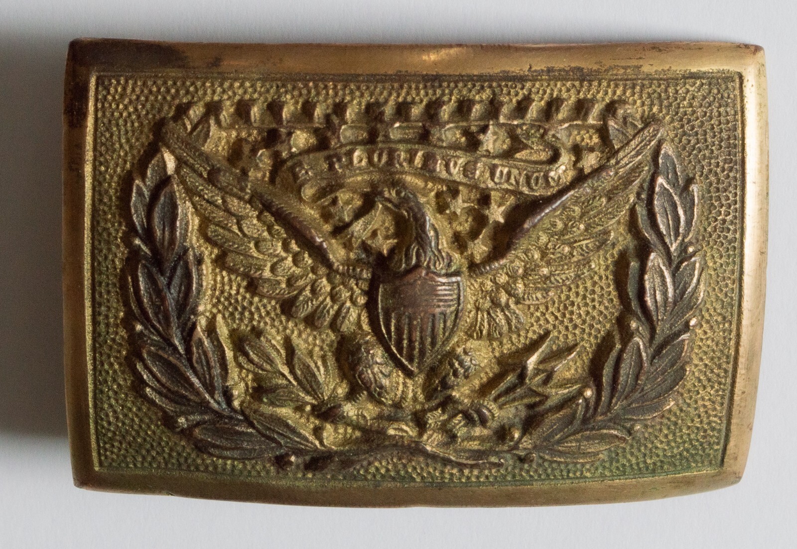 1870's Officer's Sword Brass Belt Buckle Post Civil War Eagle E Pluribus Unum