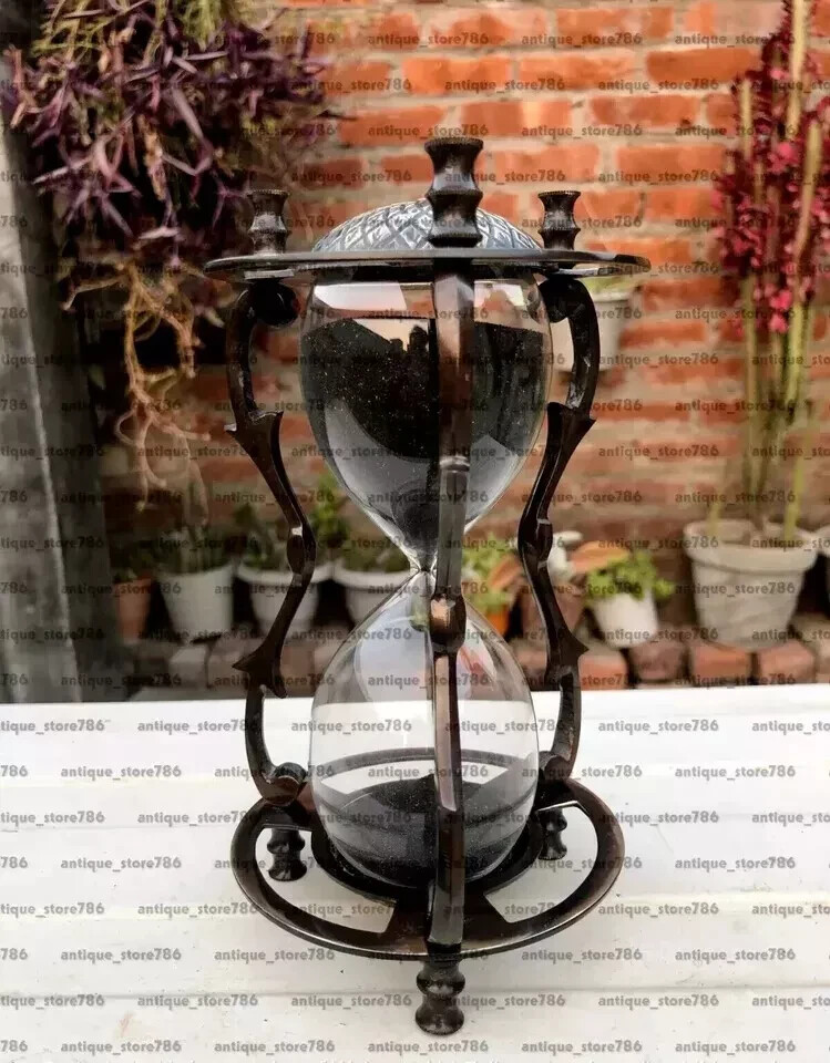 Sand Timer Hourglass Brass Nautical Maritime Hour Glass Vintage Sand Clock Gift
